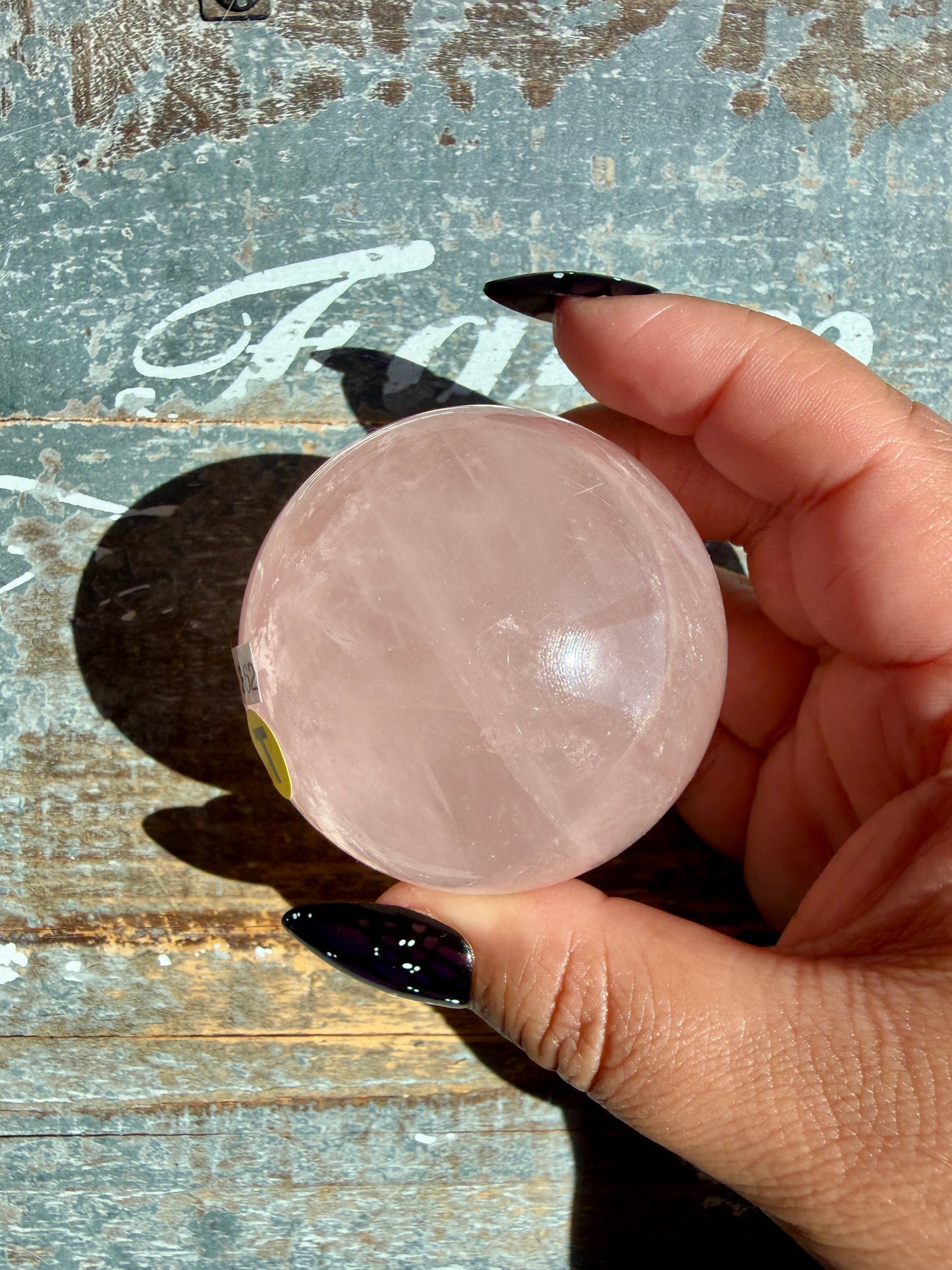 Gorgeous Peachy Rose Quartz Sphere | Opt T