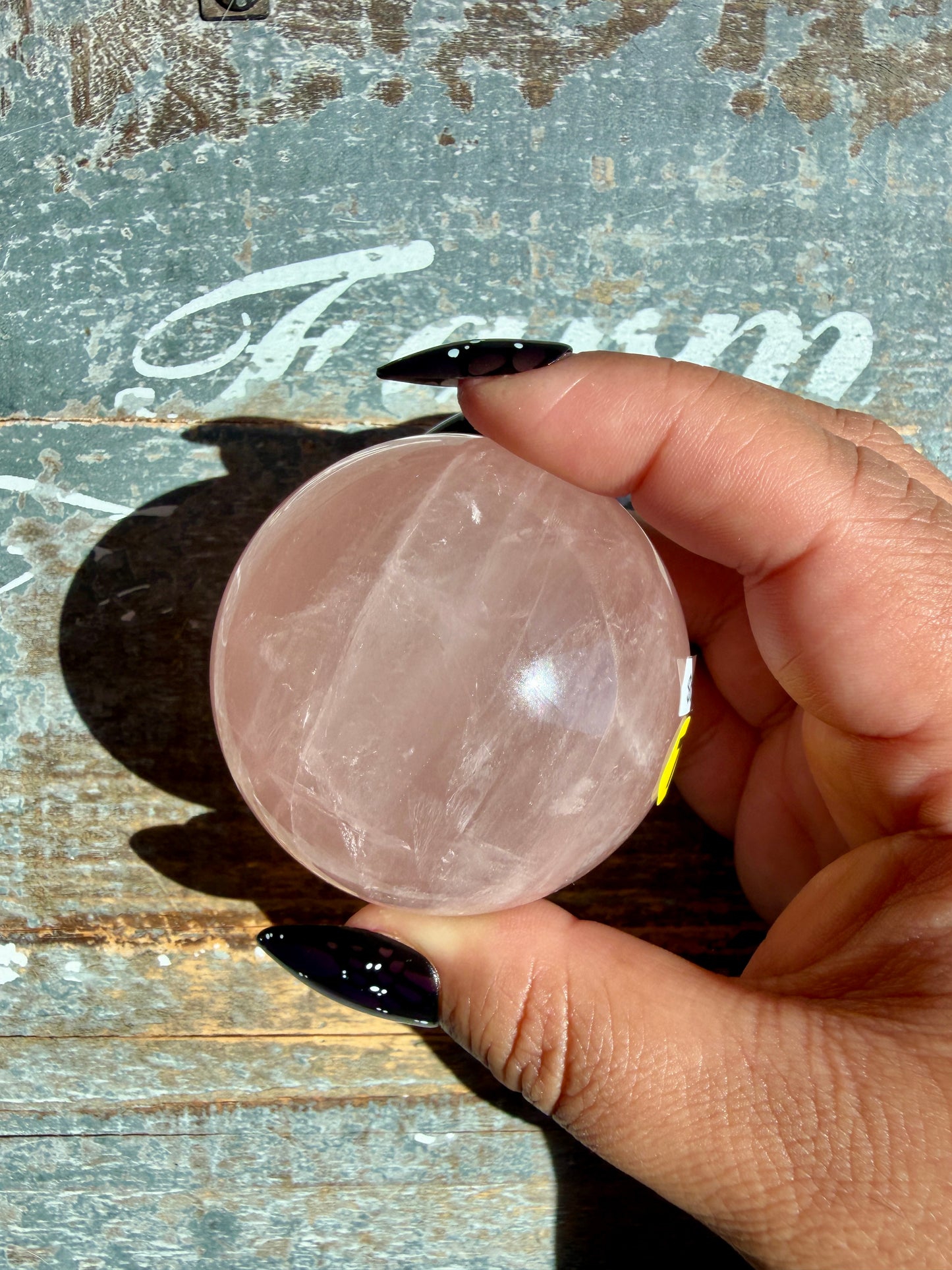 Gorgeous Peachy Rose Quartz Sphere | Opt T