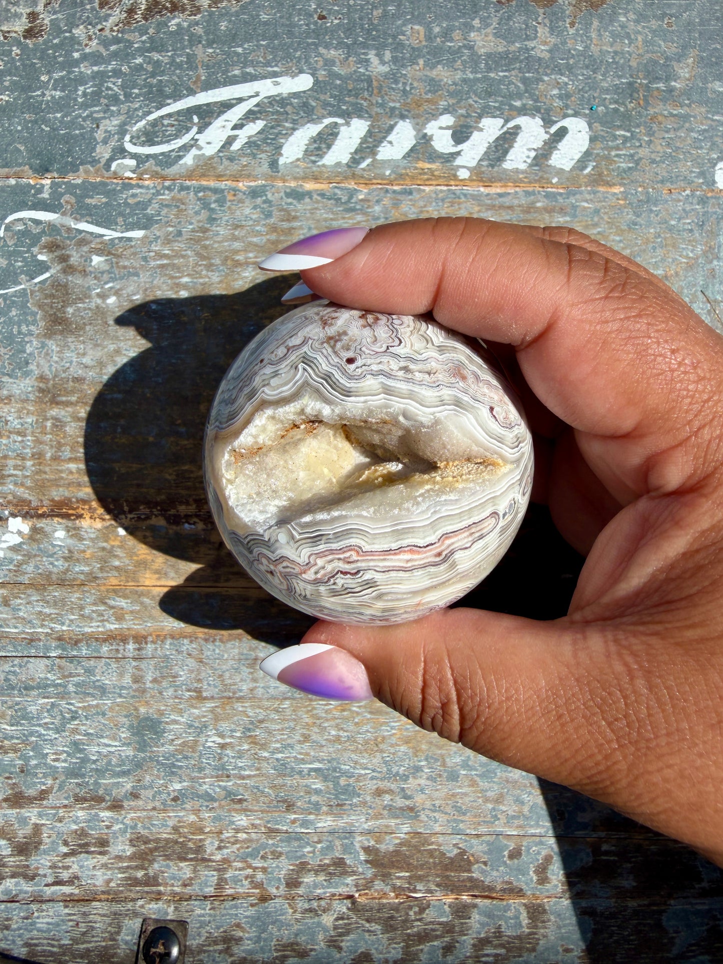 Gorgeous Crazy Lace Agate Sphere | Mexico | Opt Q