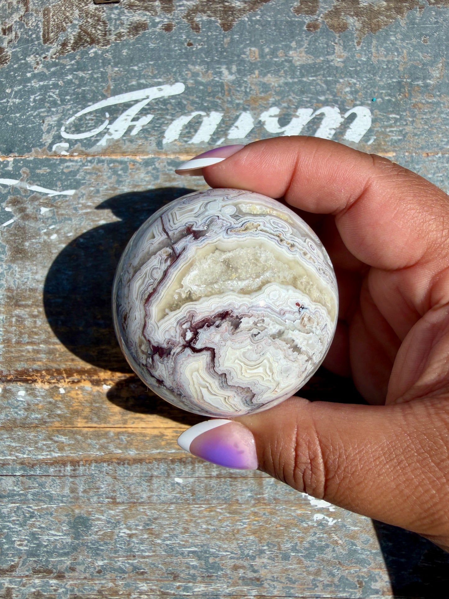 Gorgeous Crazy Lace Agate Sphere | Mexico | Opt R