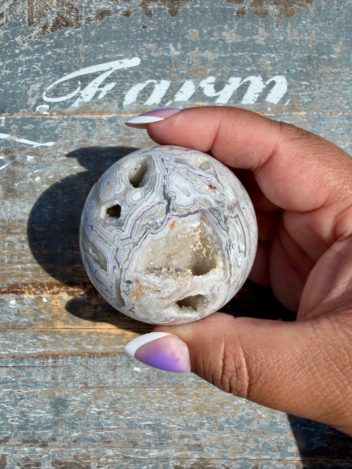 Gorgeous Crazy Lace Agate Sphere | Mexico | Opt R