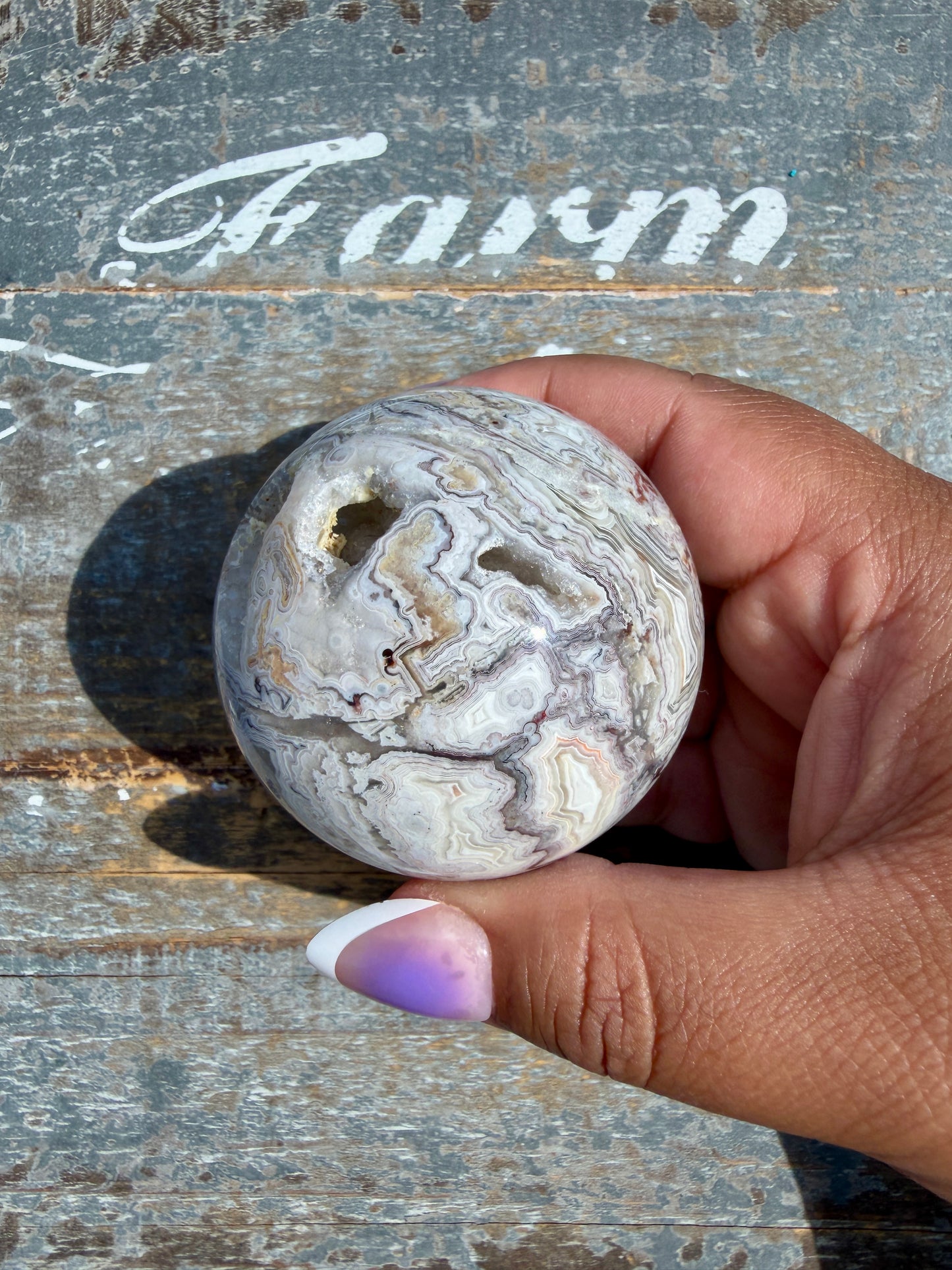 Gorgeous Crazy Lace Agate Sphere | Mexico | Opt R