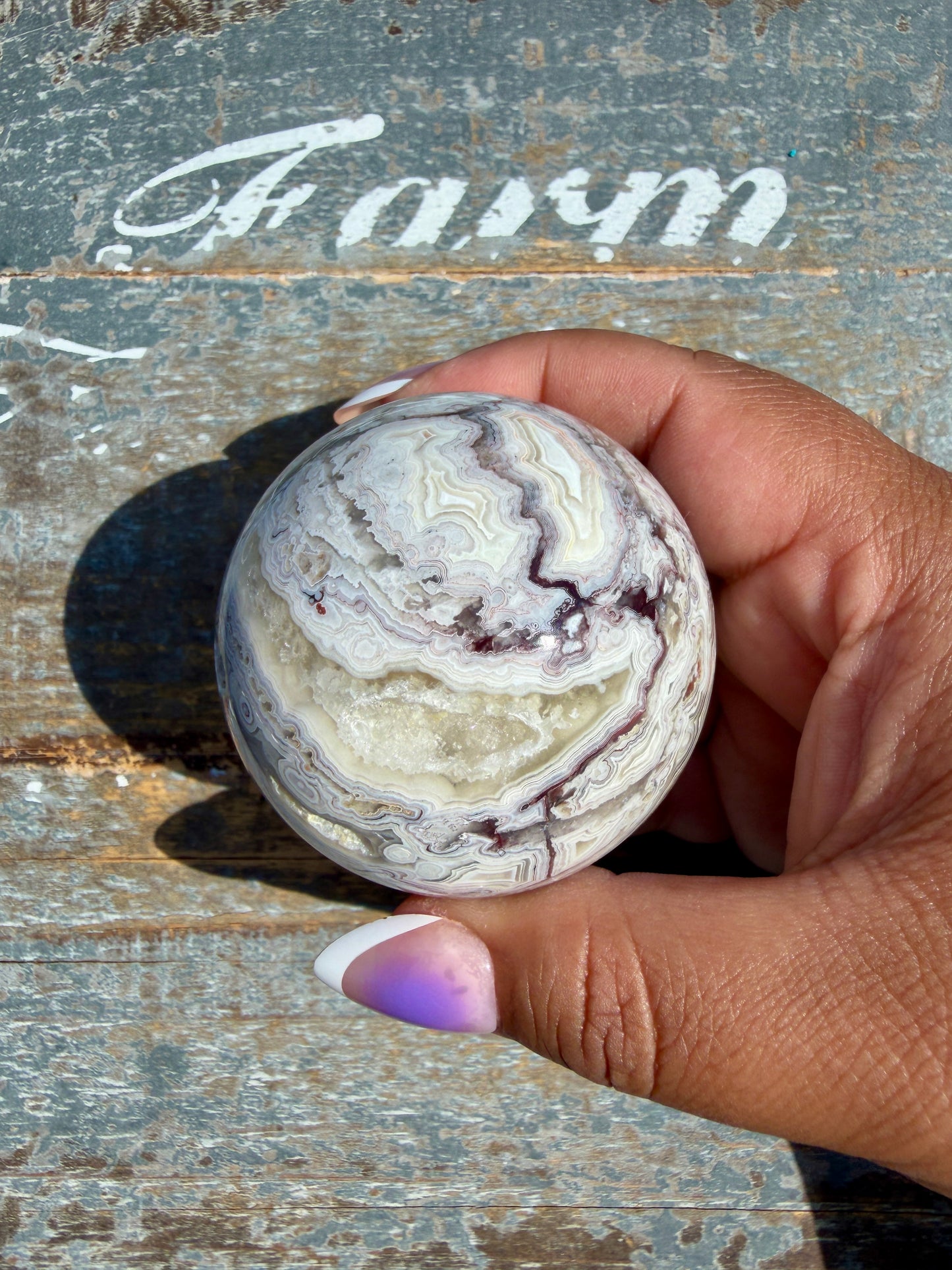 Gorgeous Crazy Lace Agate Sphere | Mexico | Opt R