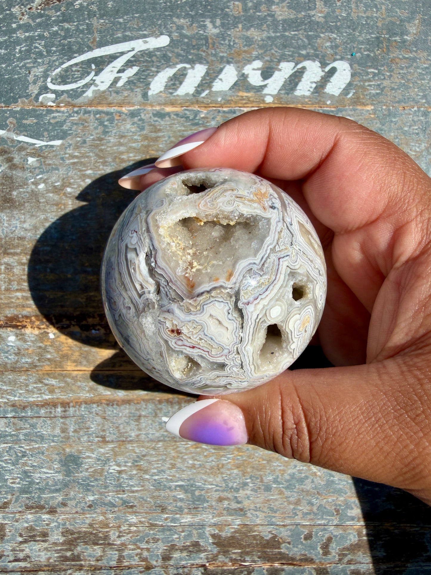 Gorgeous Crazy Lace Agate Sphere | Mexico | Opt R