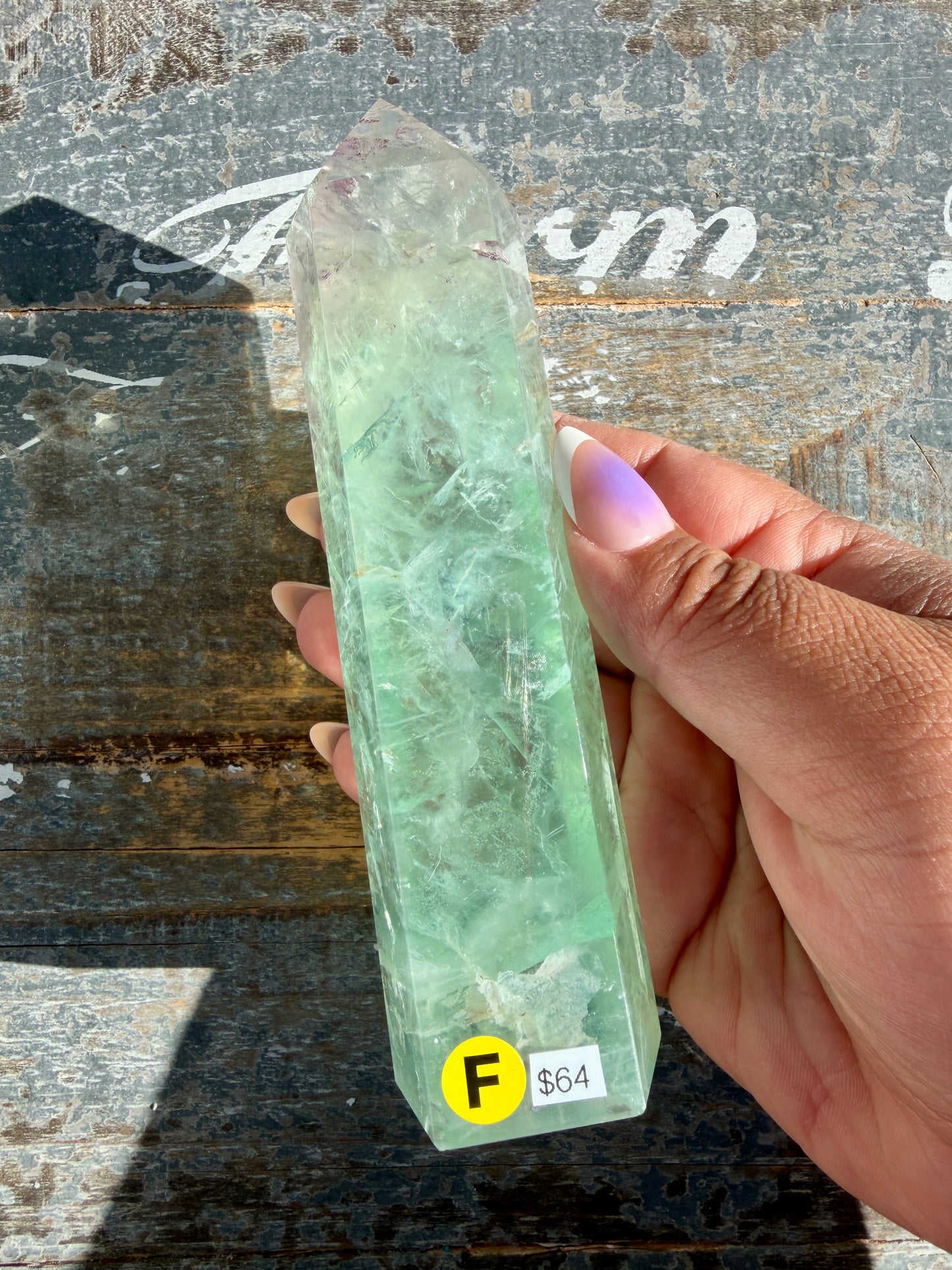 Gorgeous Watermelon Rainbow Fluorite Tower | Opt F
