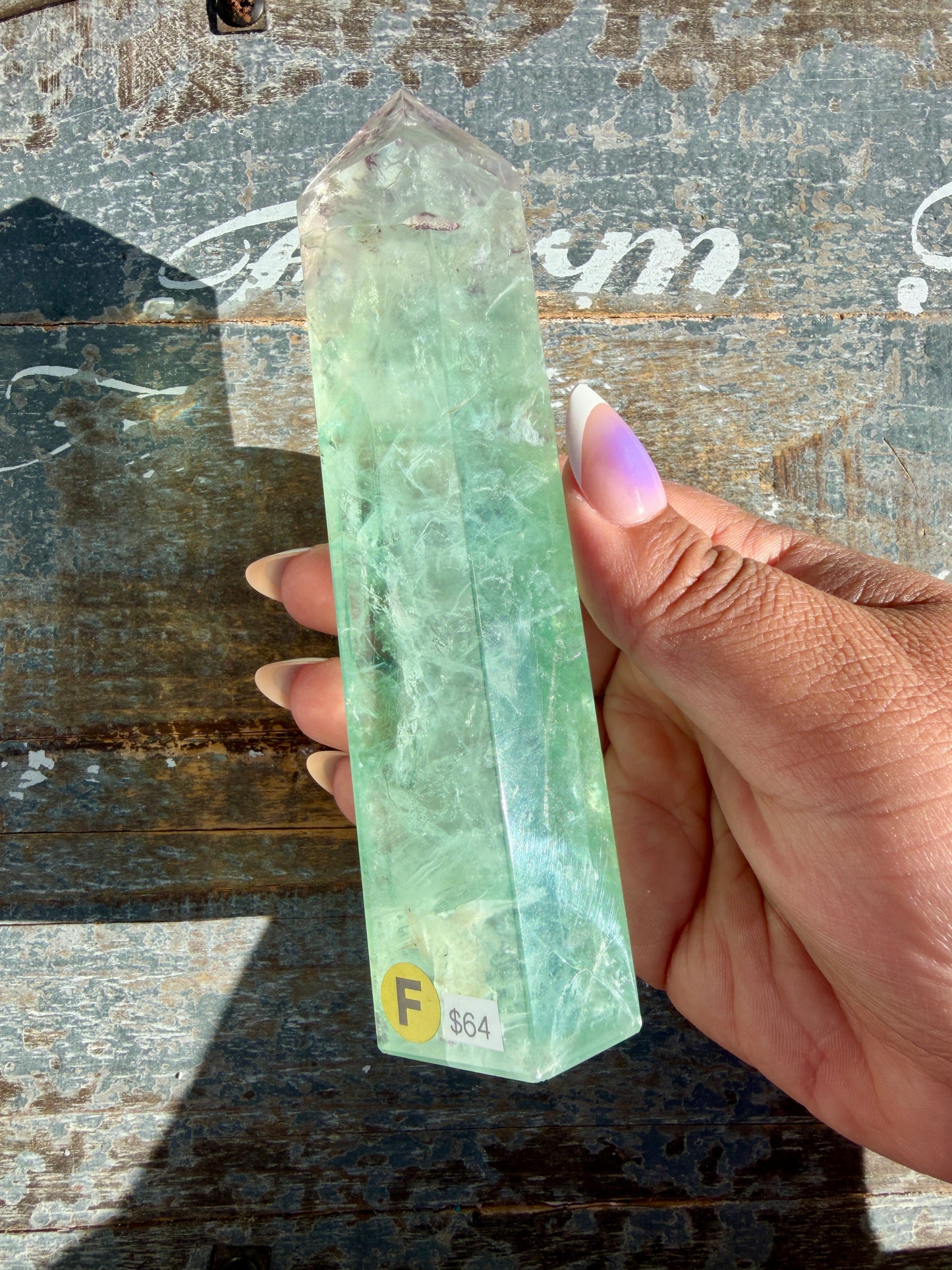 Gorgeous Watermelon Rainbow Fluorite Tower | Opt F