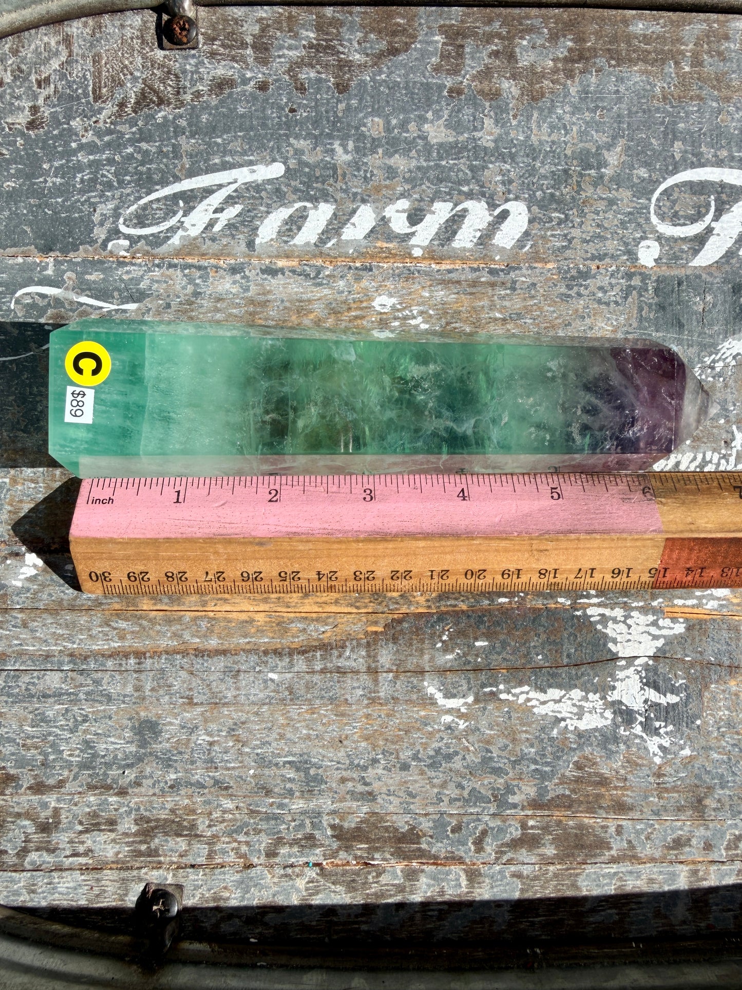 Gorgeous Watermelon Rainbow Fluorite Tower | Opt C