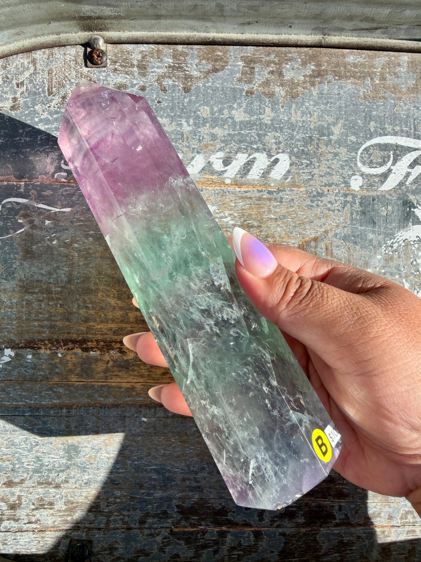 Gorgeous Watermelon Rainbow Fluorite Tower | Opt B