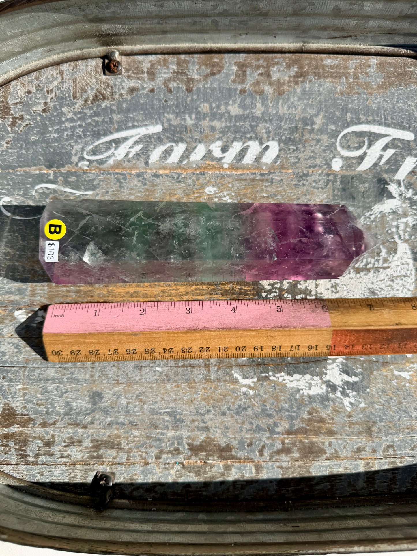 Gorgeous Watermelon Rainbow Fluorite Tower | Opt B