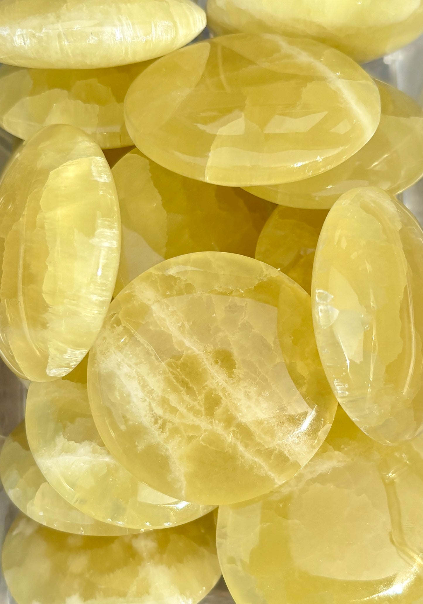 One (1) Lemon Calcite Medallion | Intuitively Chosen