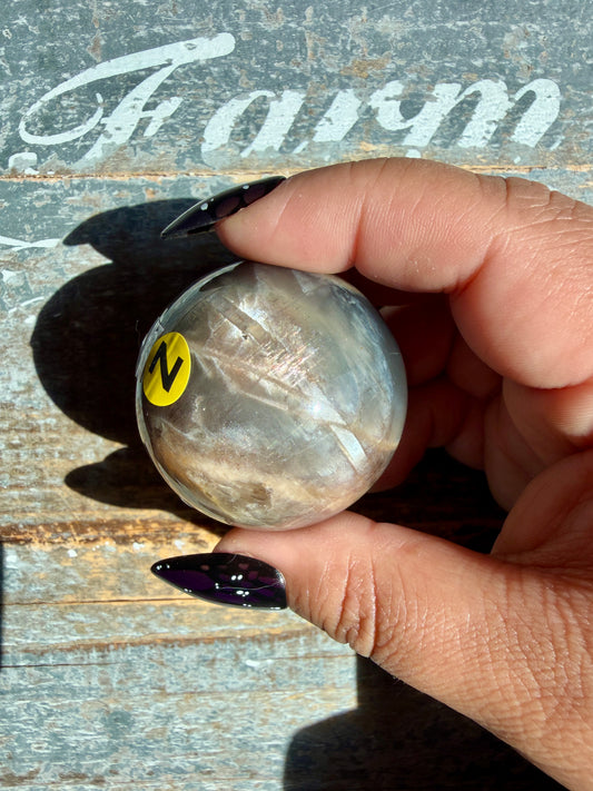 Gorgeous Black Moonstone Sphere from Madagascar | Opt Z