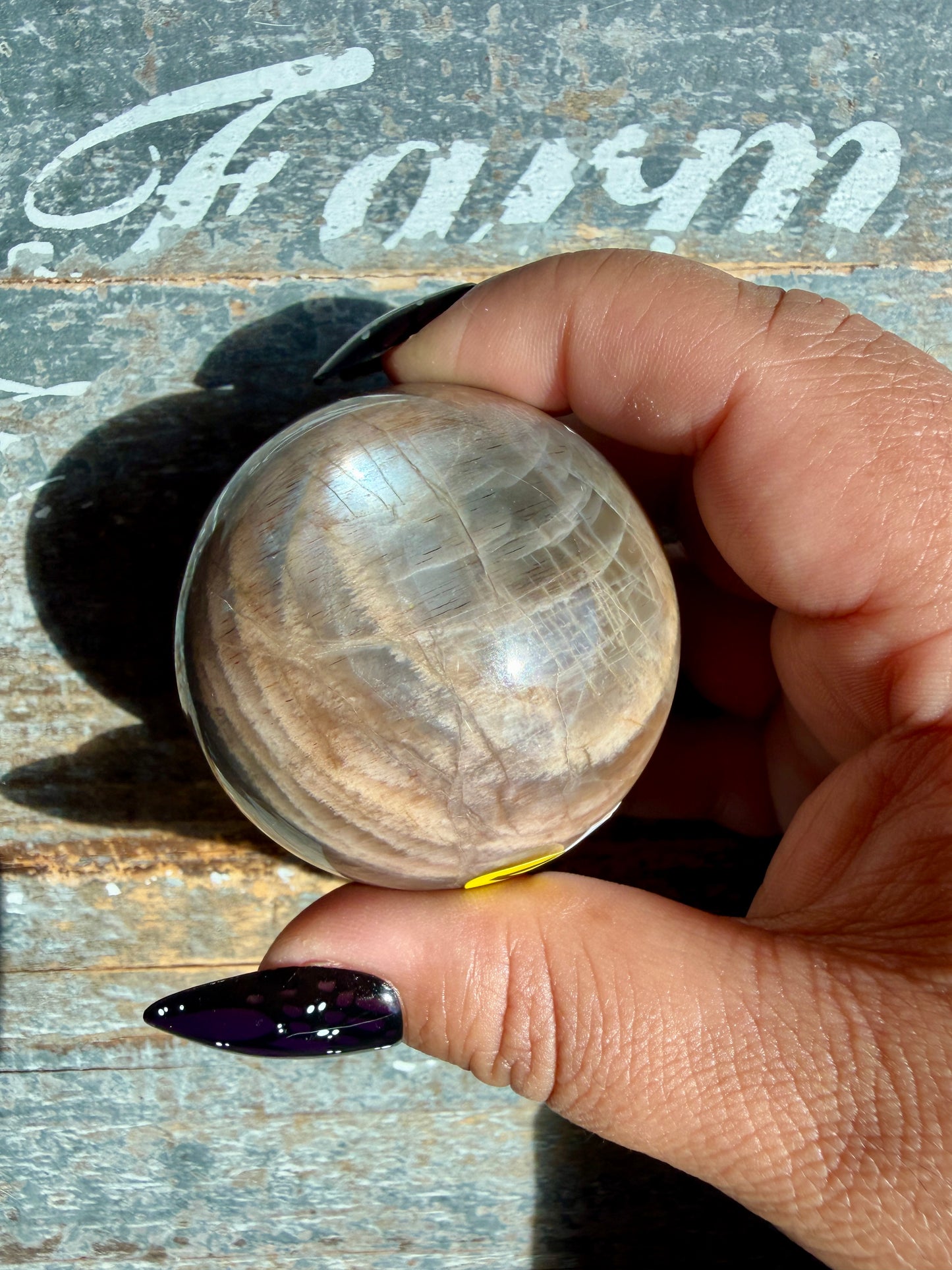 Gorgeous Black Moonstone Sphere from Madagascar | Opt V