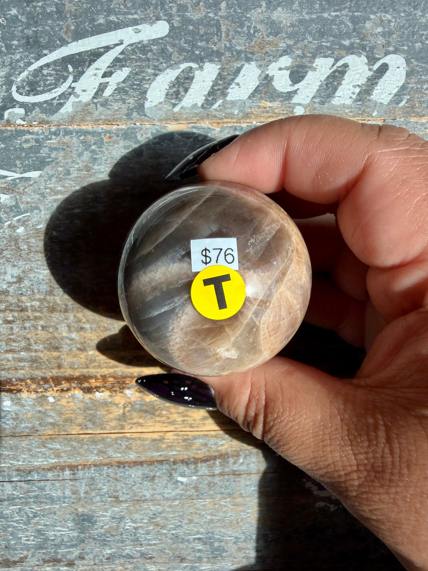 Gorgeous Black Moonstone Sphere from Madagascar | Opt T