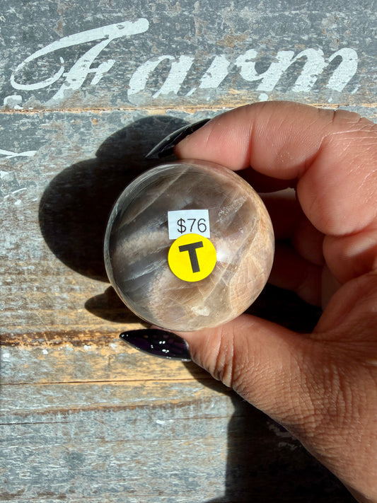 Gorgeous Black Moonstone Sphere from Madagascar | Opt T