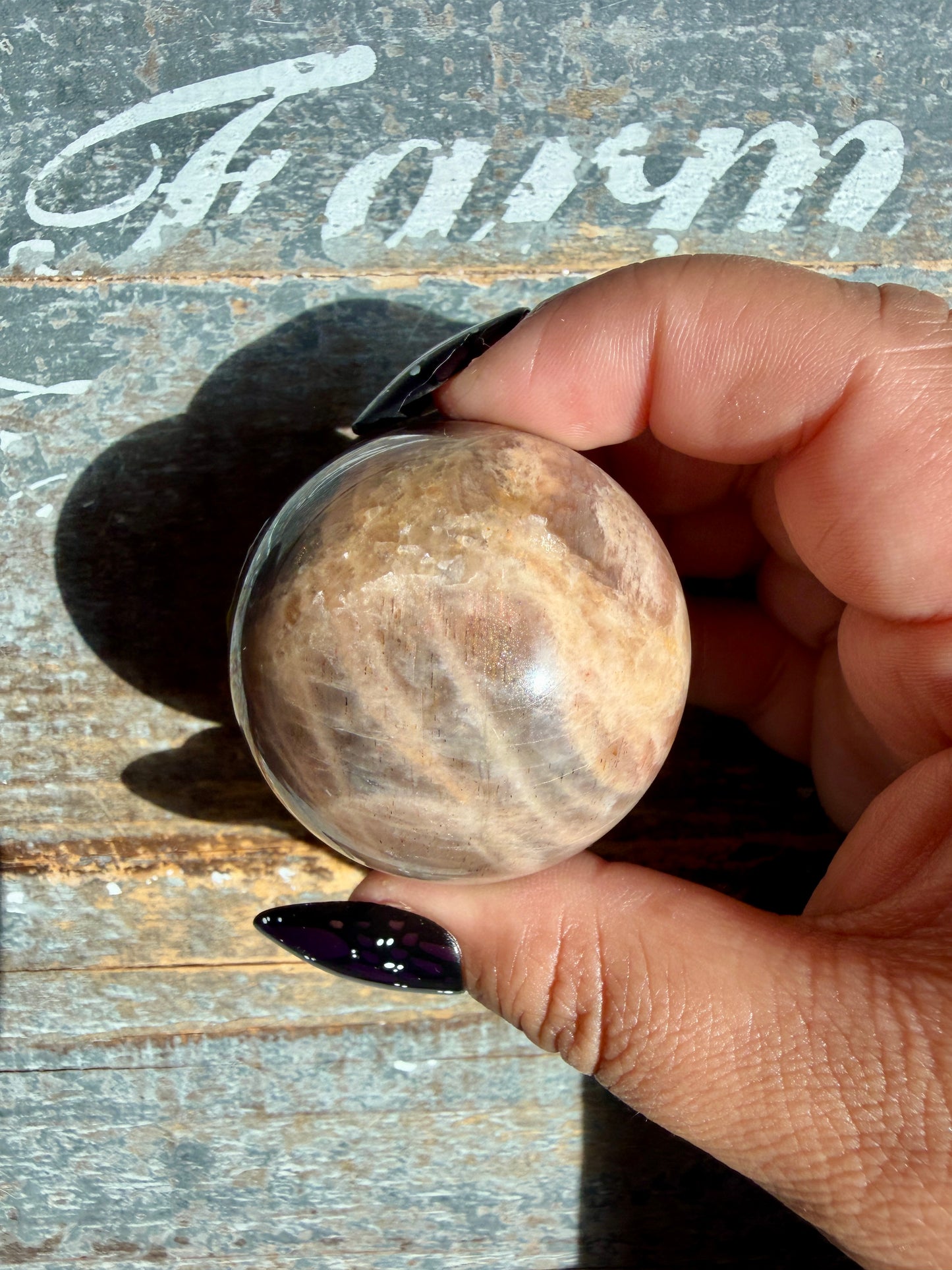 Gorgeous Black Moonstone Sphere from Madagascar | Opt T