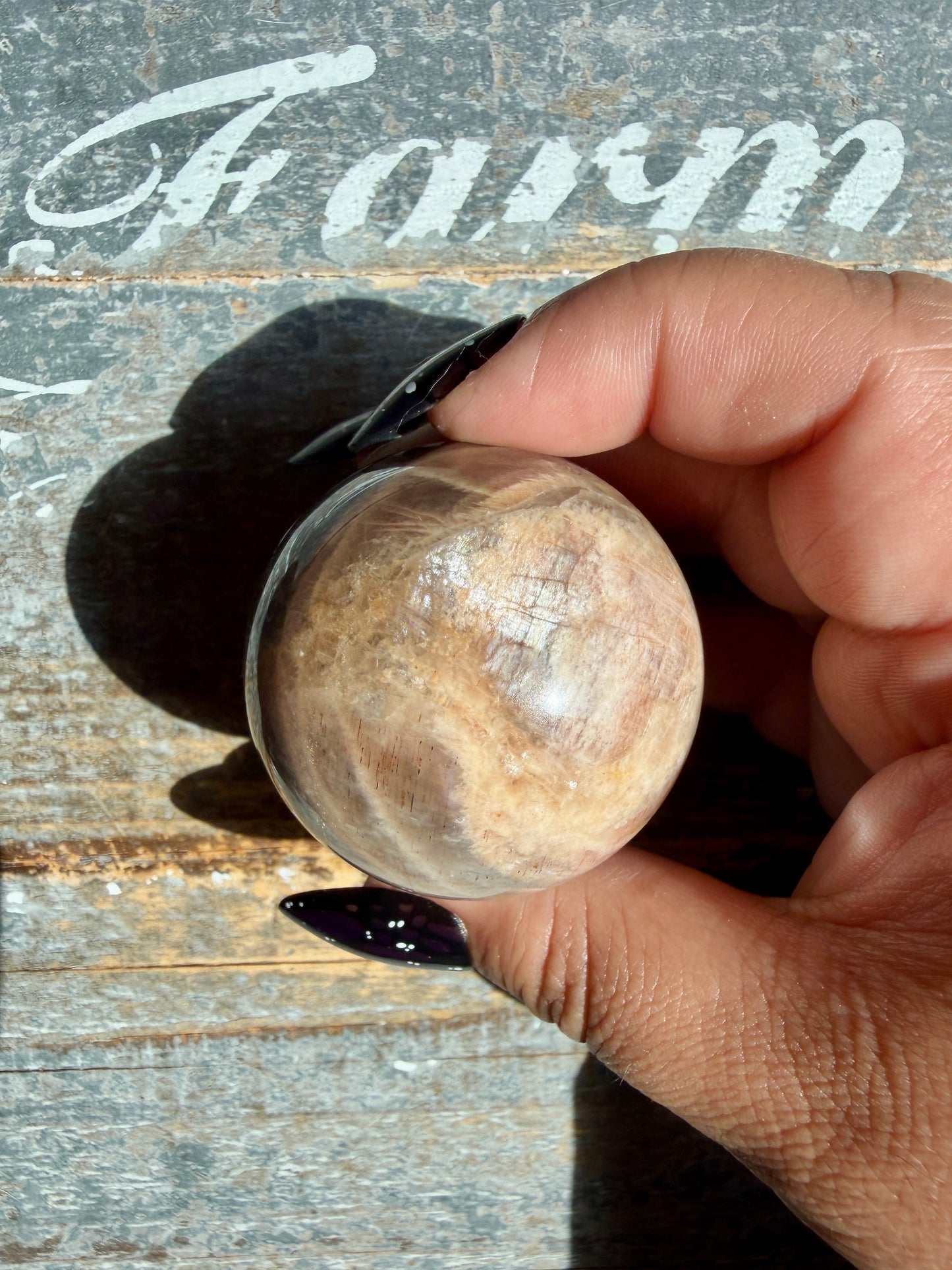 Gorgeous Black Moonstone Sphere from Madagascar | Opt T