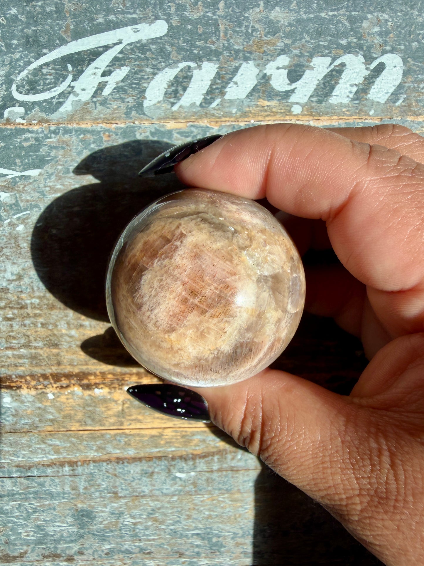 Gorgeous Black Moonstone Sphere from Madagascar | Opt T