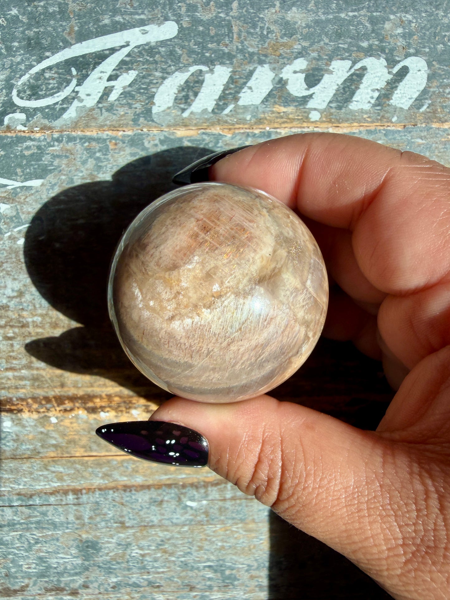 Gorgeous Black Moonstone Sphere from Madagascar | Opt T