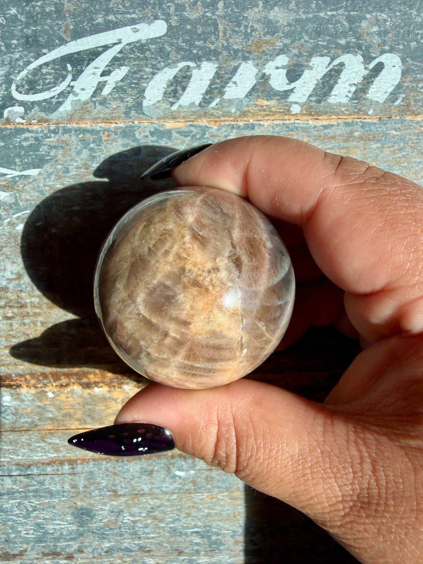 Gorgeous Black Moonstone Sphere from Madagascar | Opt T