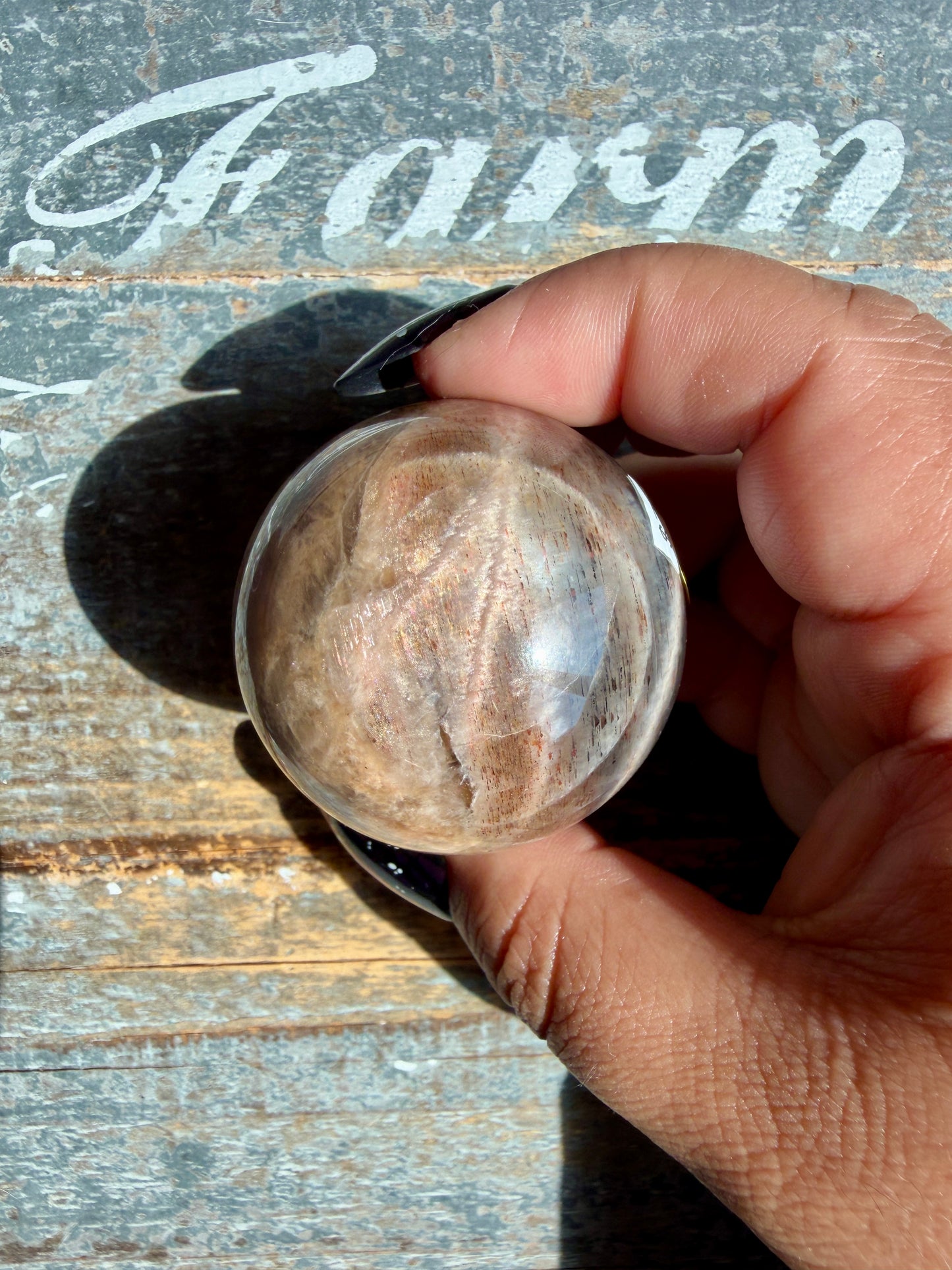 Gorgeous Black Moonstone Sphere from Madagascar | Opt T