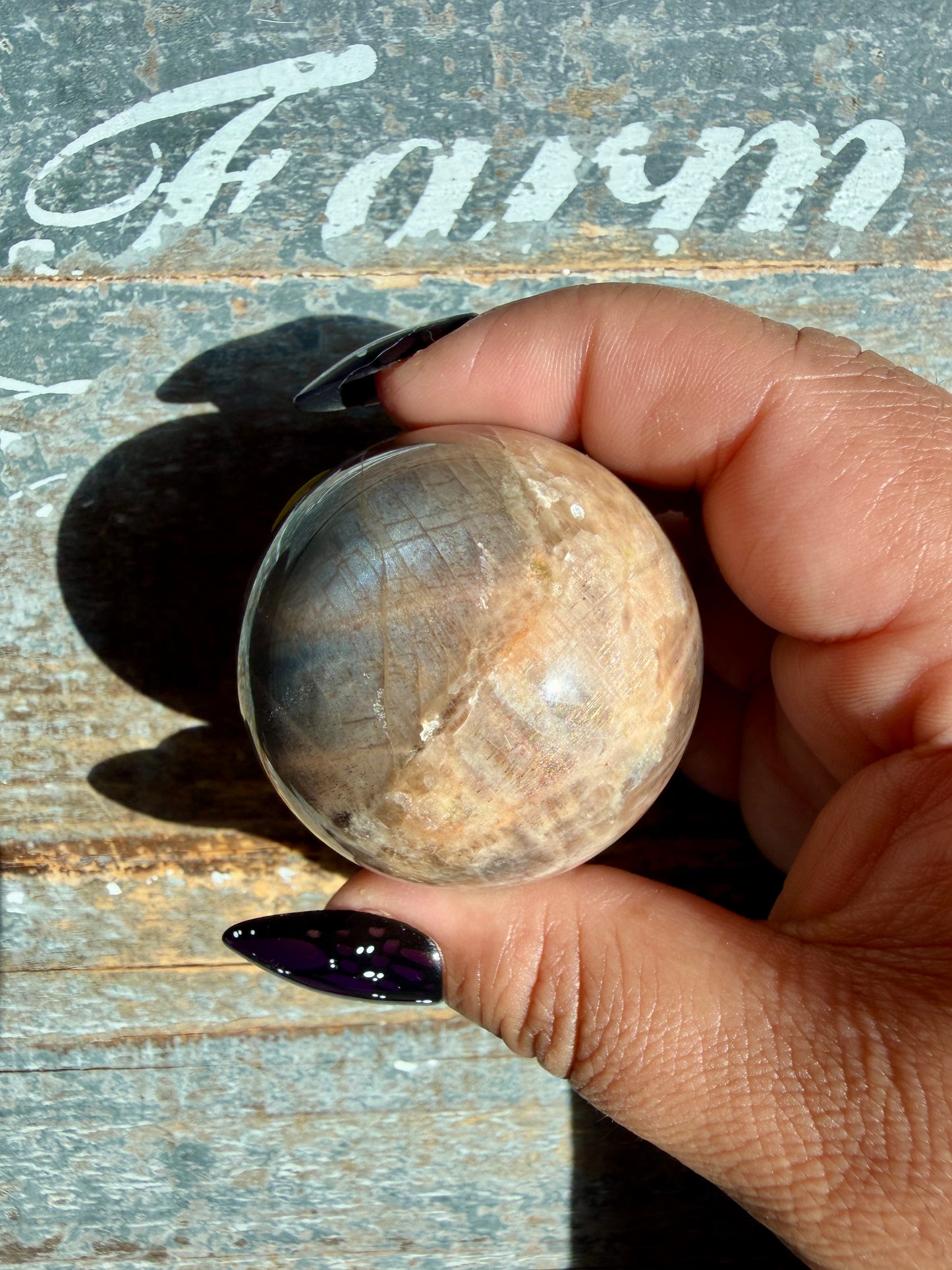Gorgeous Black Moonstone Sphere from Madagascar | Opt T