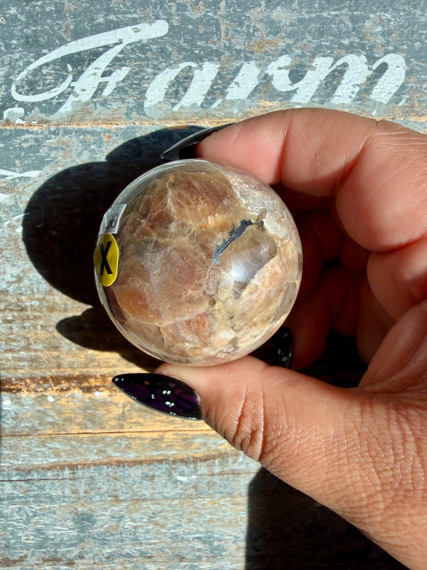 Gorgeous Black Moonstone Sphere from Madagascar | Opt X