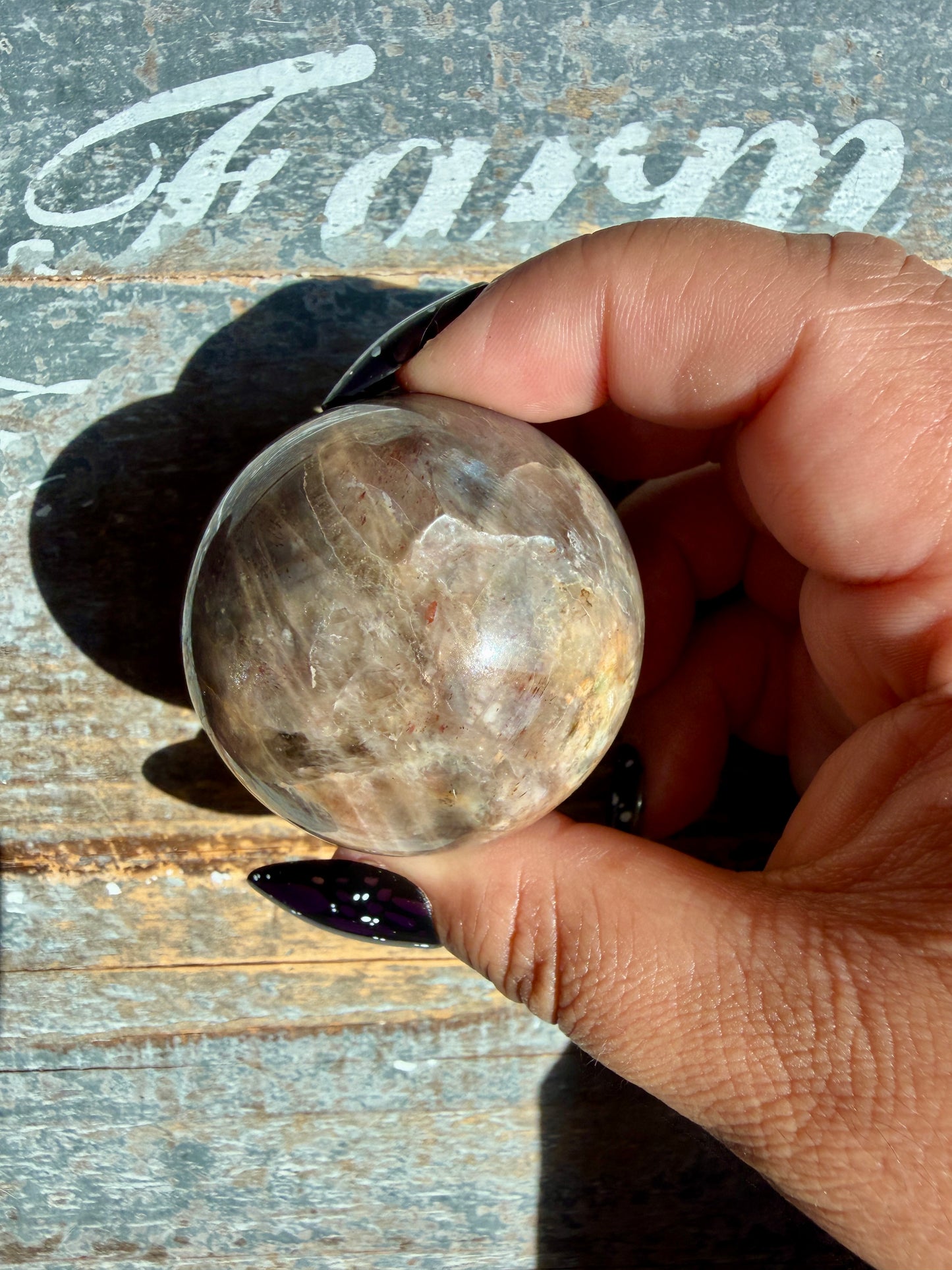 Gorgeous Black Moonstone Sphere from Madagascar | Opt X