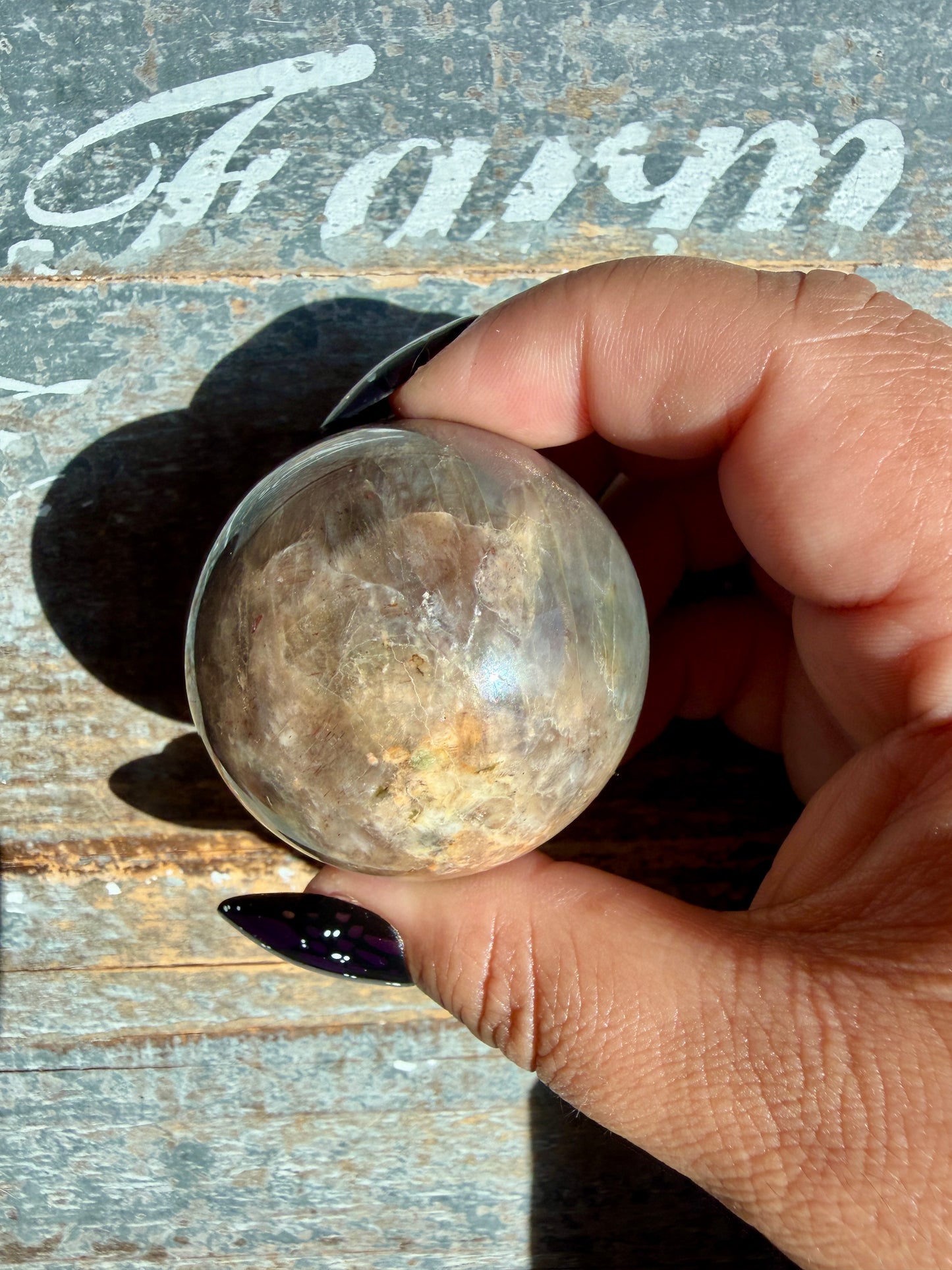 Gorgeous Black Moonstone Sphere from Madagascar | Opt X