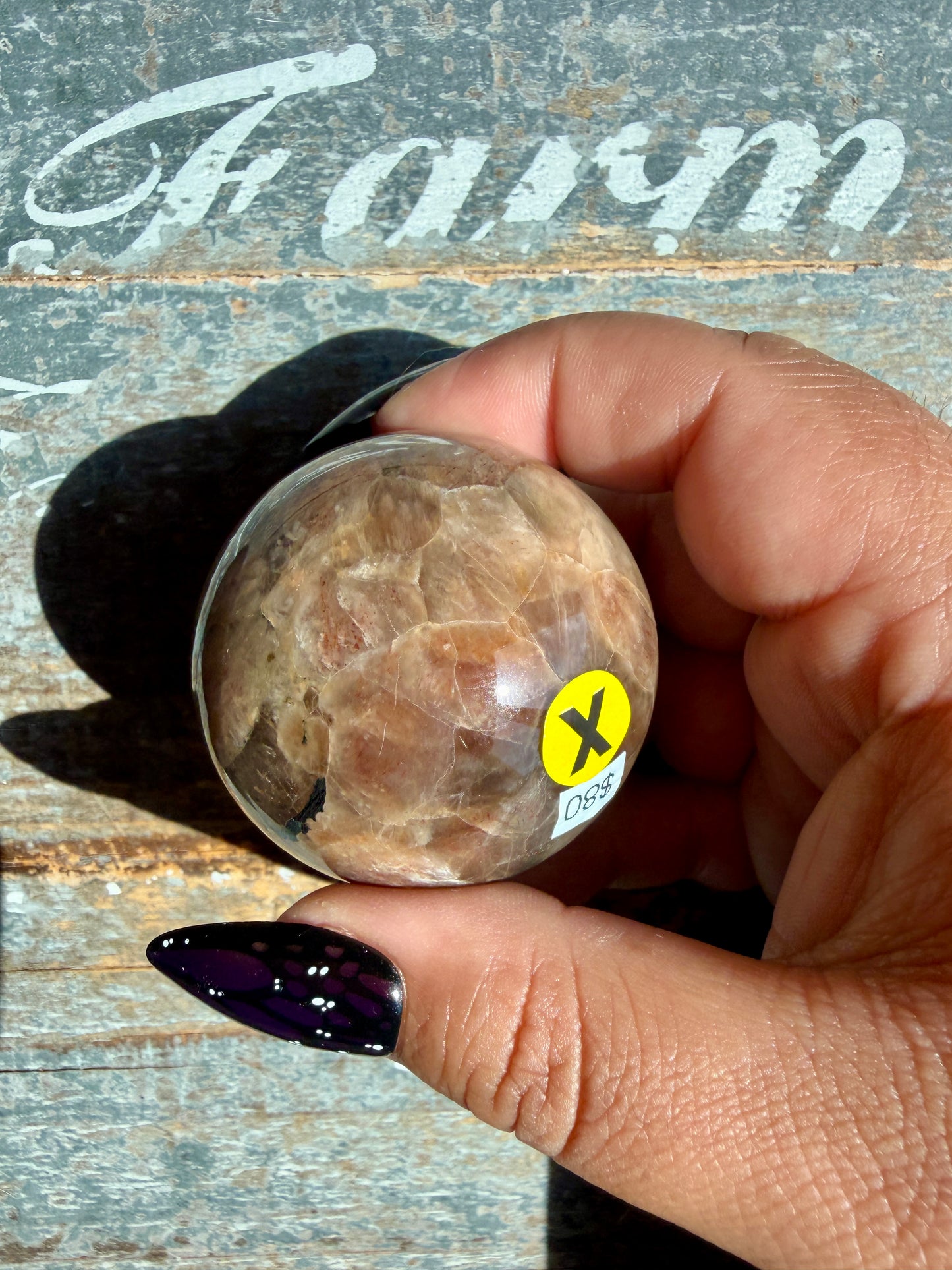 Gorgeous Black Moonstone Sphere from Madagascar | Opt X