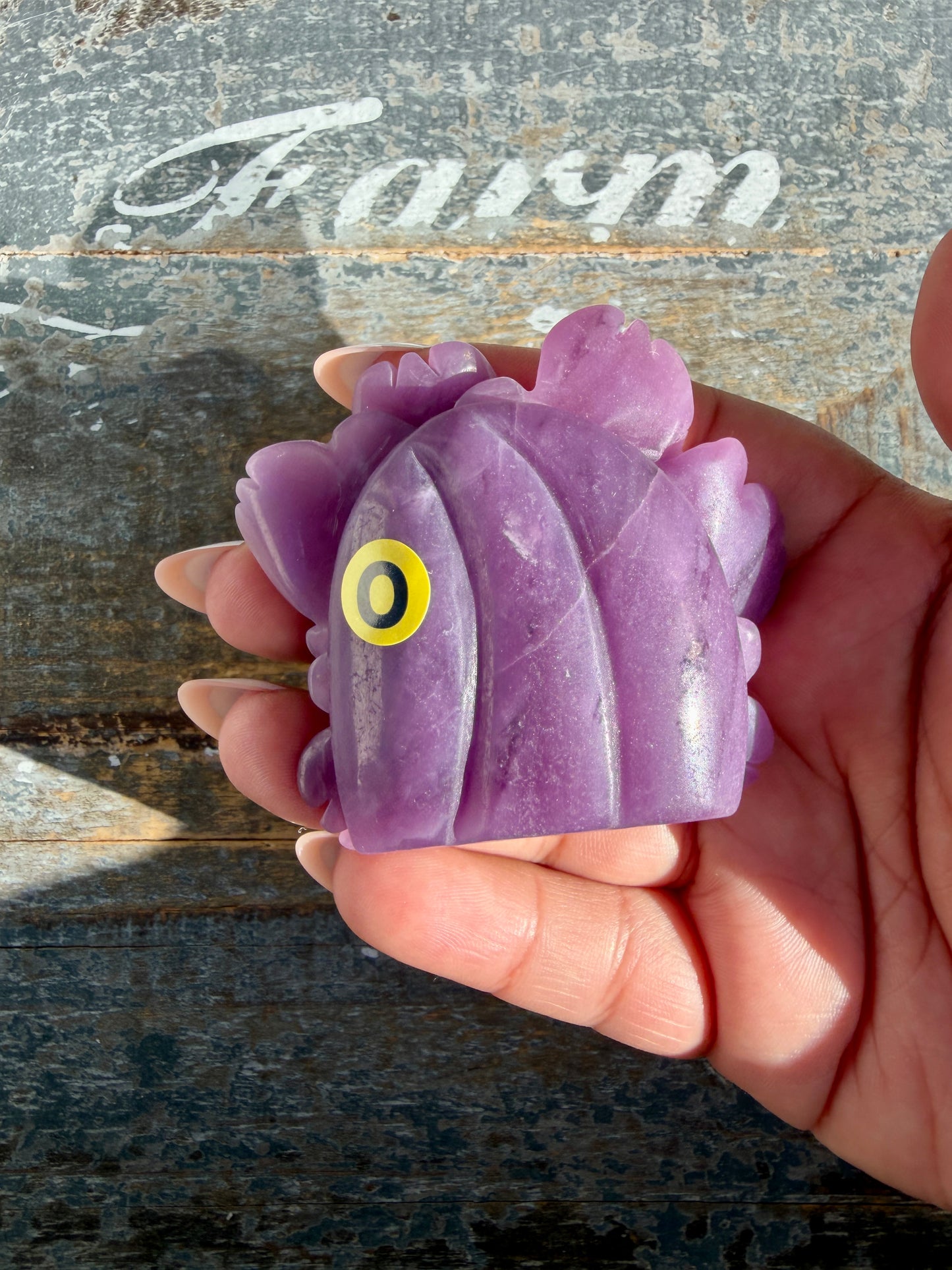 Gorgeous Hand Carved Lepidolite Flower | Opt O (self standing)