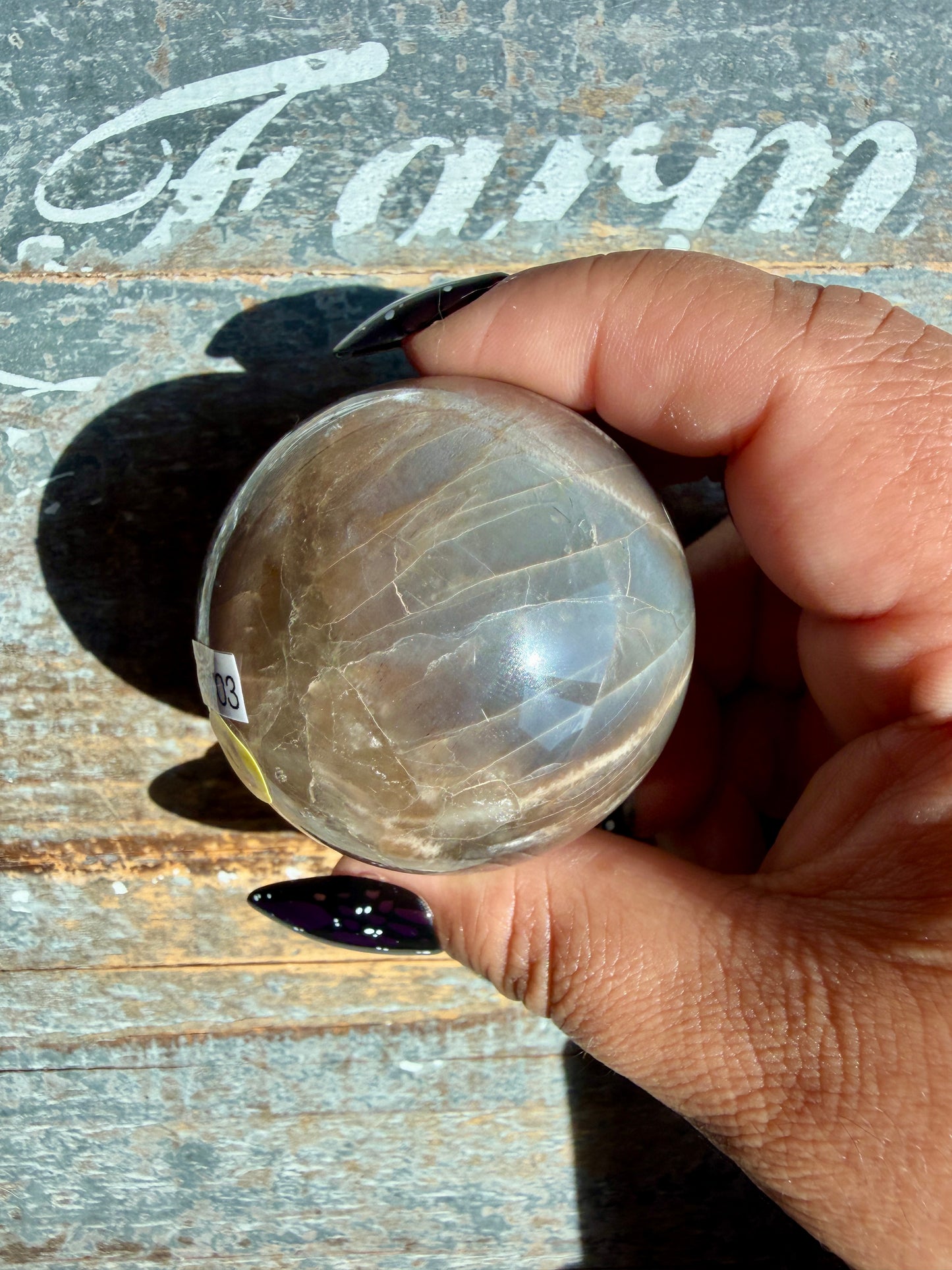 Gorgeous Black Moonstone Sphere from Madagascar | Opt J