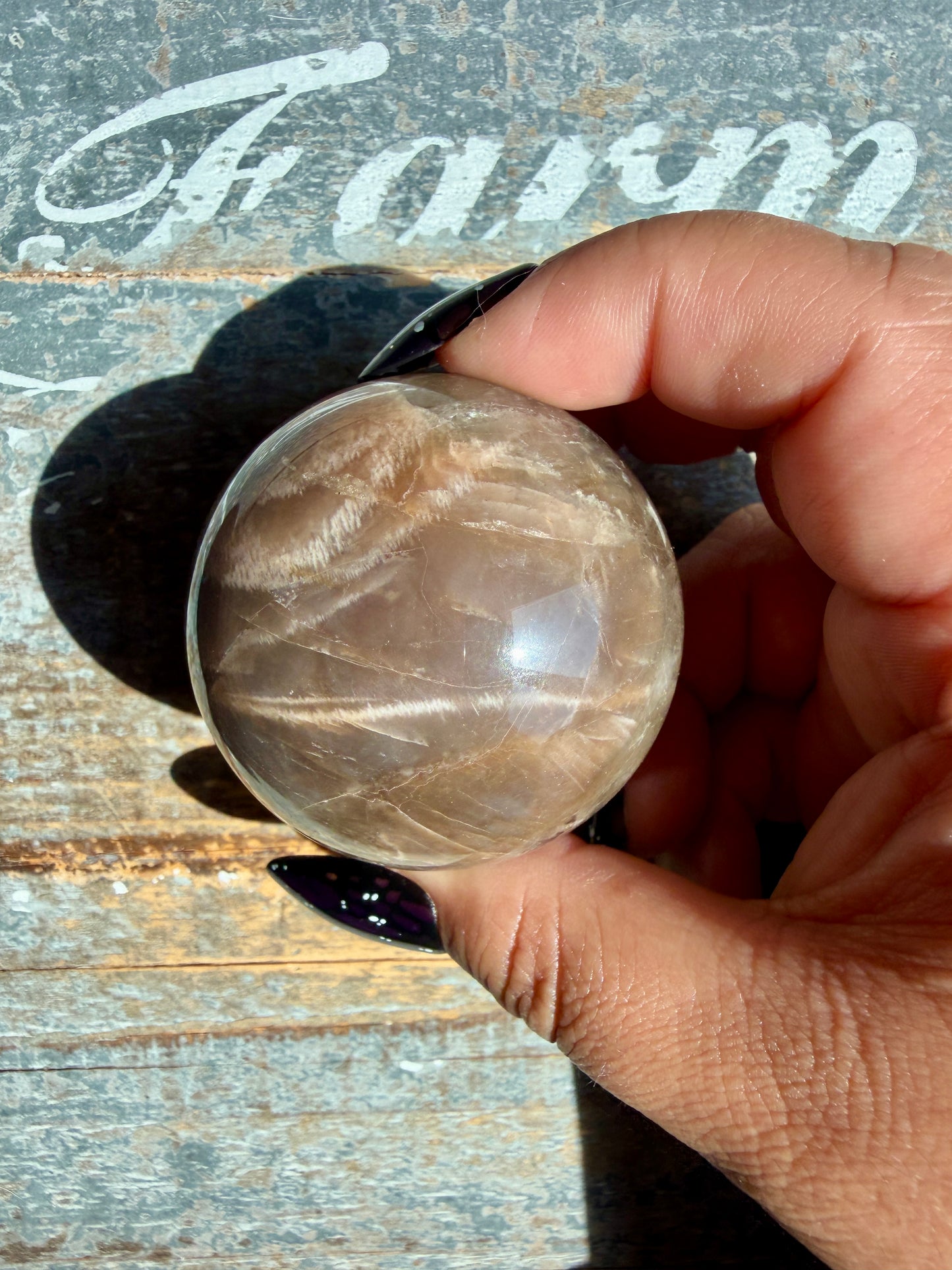 Gorgeous Black Moonstone Sphere from Madagascar | Opt J