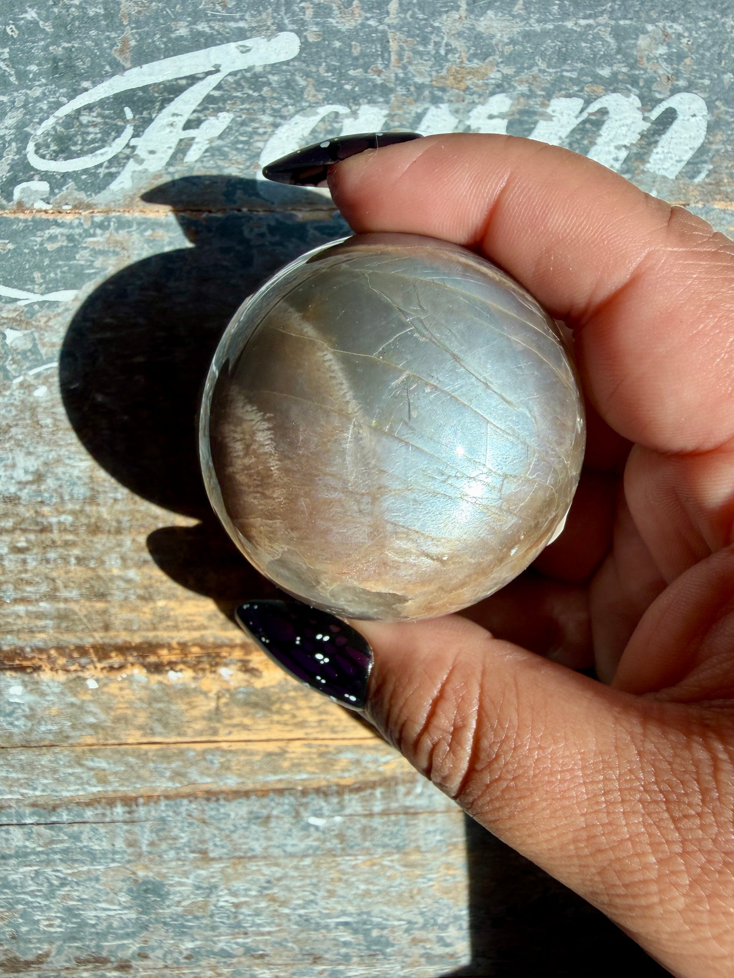 Gorgeous Black Moonstone Sphere from Madagascar | Opt J