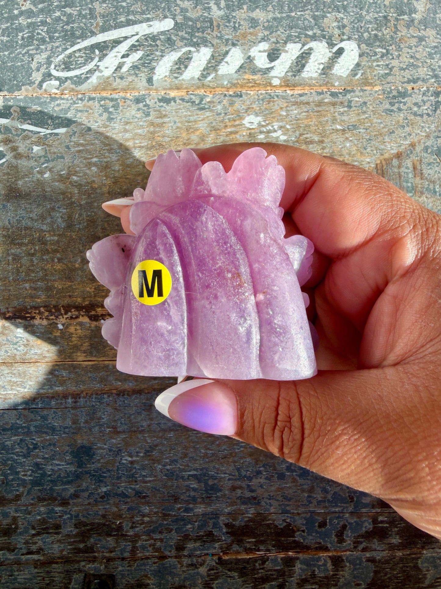 Gorgeous Hand Carved Lepidolite Flower | Opt M (self standing)