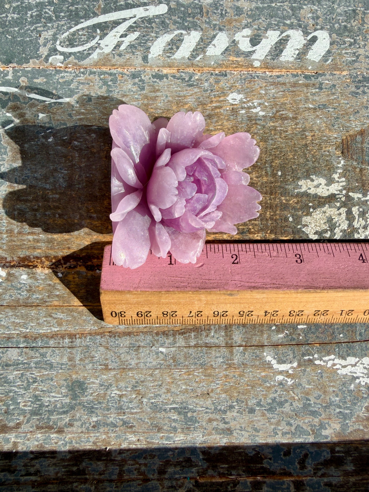 Gorgeous Hand Carved Lepidolite Flower | Opt M (self standing)