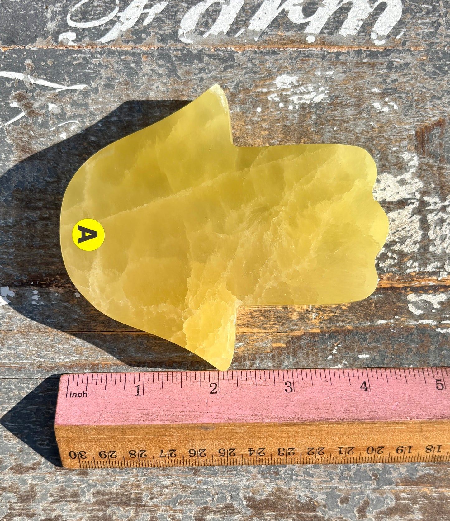 Lemon Calcite Hamsa Hand | Opt A