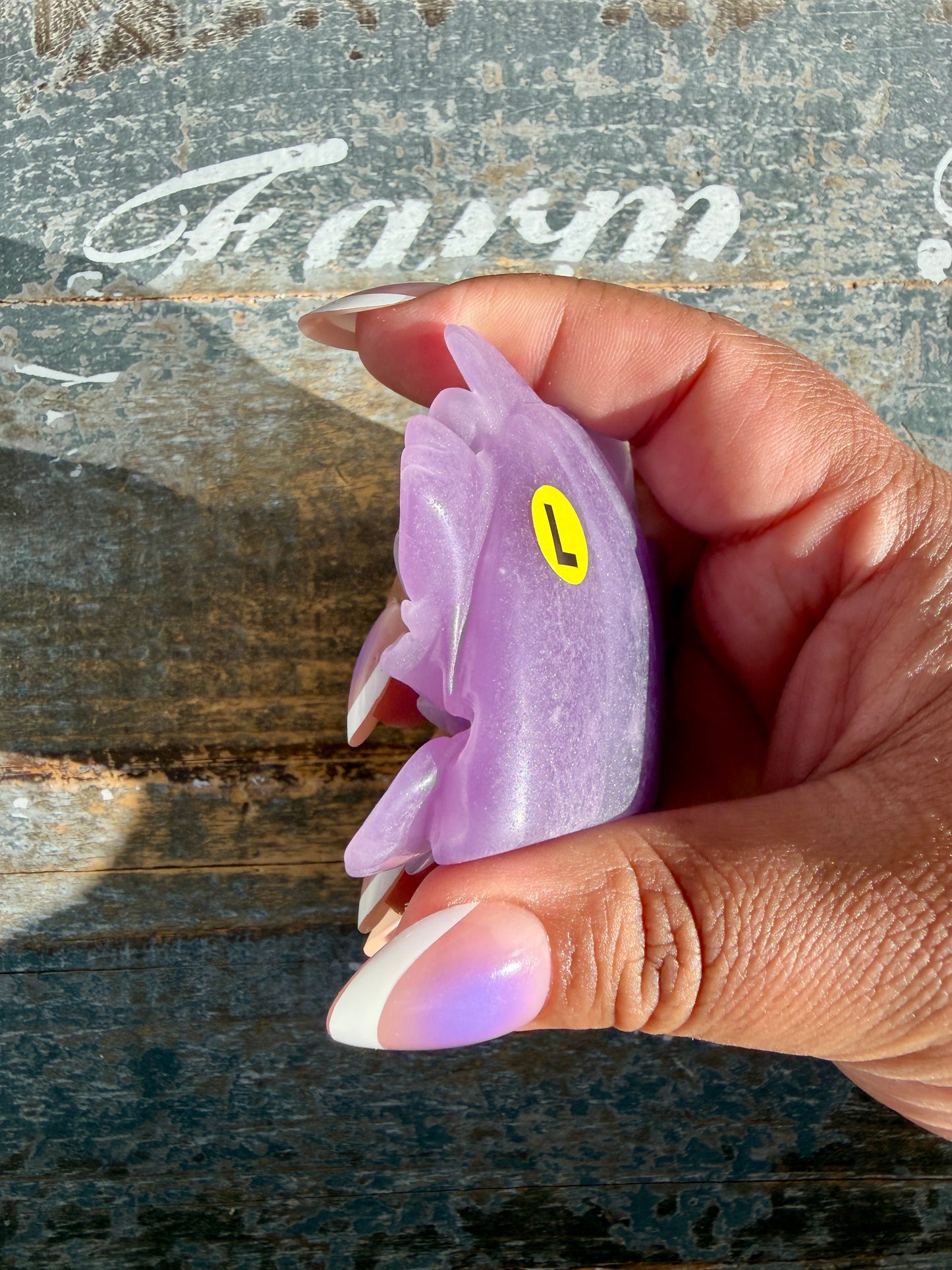 Gorgeous Hand Carved Lepidolite Flower | Opt L (self standing)