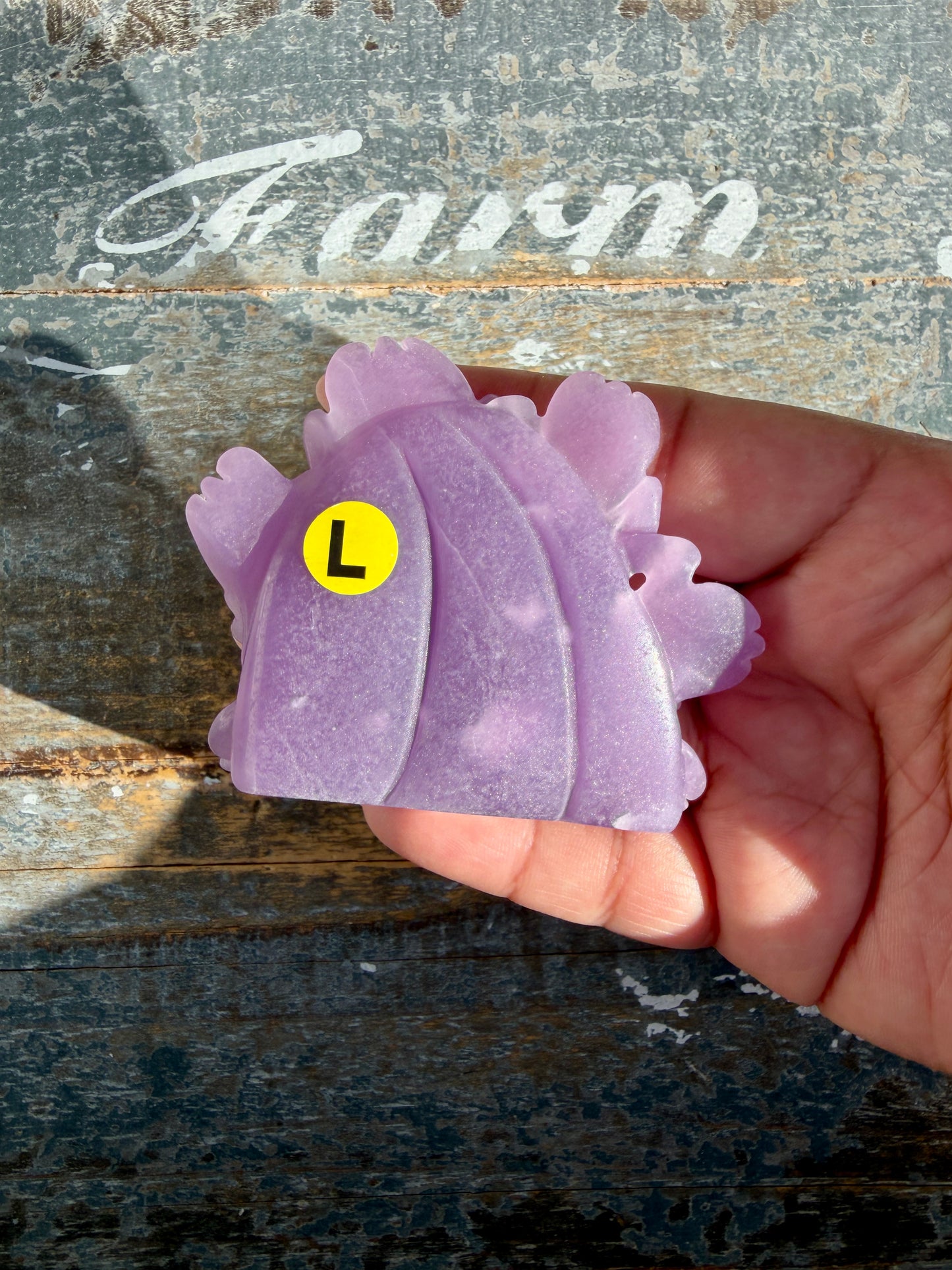 Gorgeous Hand Carved Lepidolite Flower | Opt L (self standing)