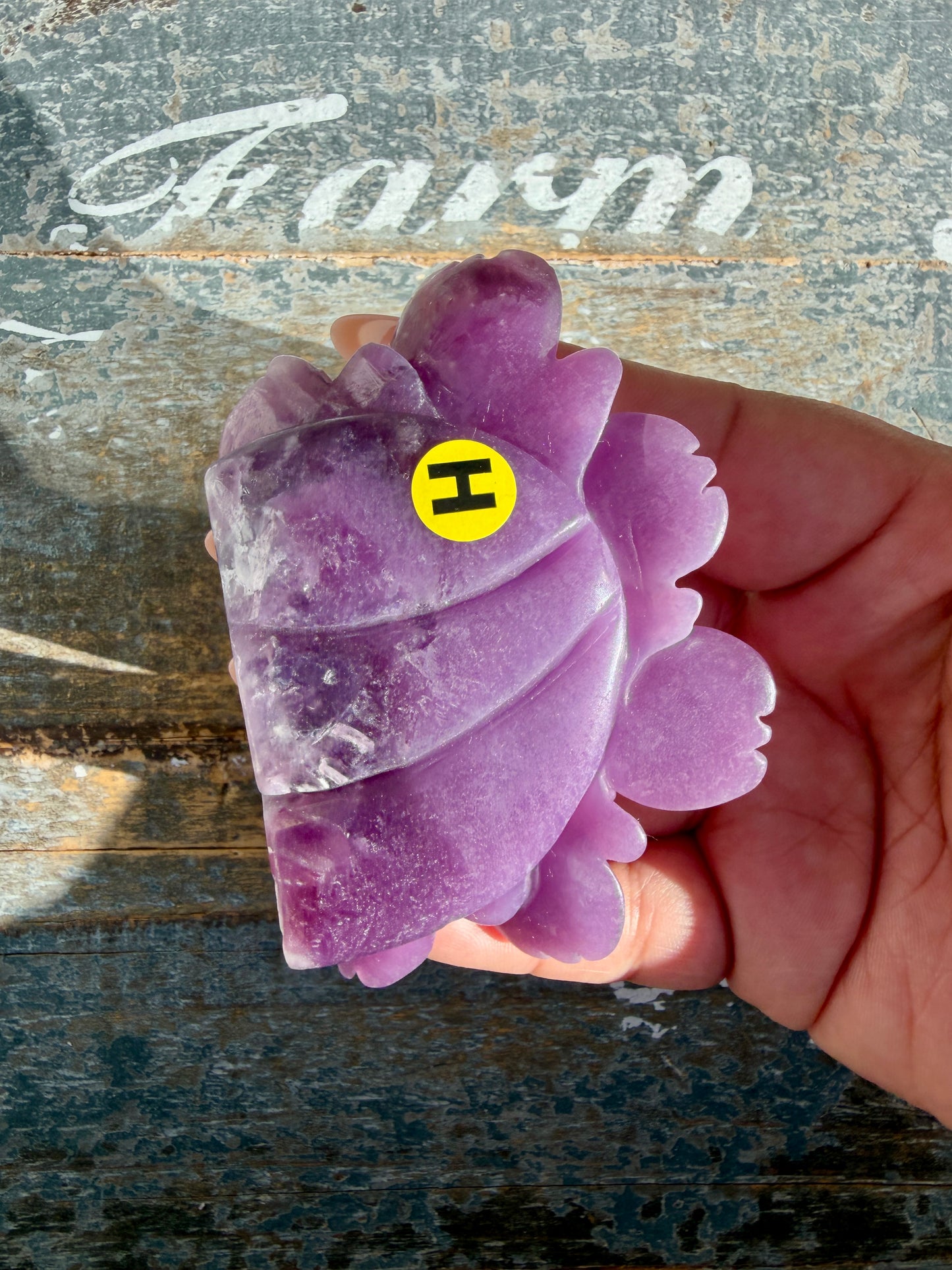 !! RESERVED FOR MONTANNA F!! Gorgeous Hand Carved Lepidolite Flower | Opt H (self standing)