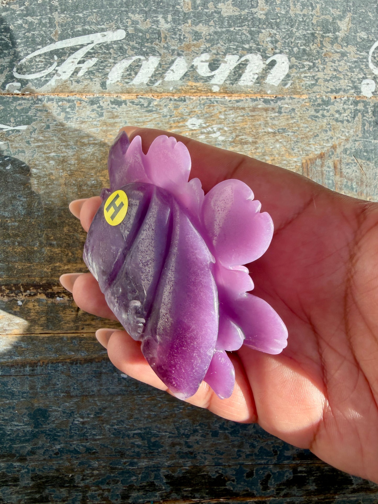!! RESERVED FOR MONTANNA F!! Gorgeous Hand Carved Lepidolite Flower | Opt H (self standing)