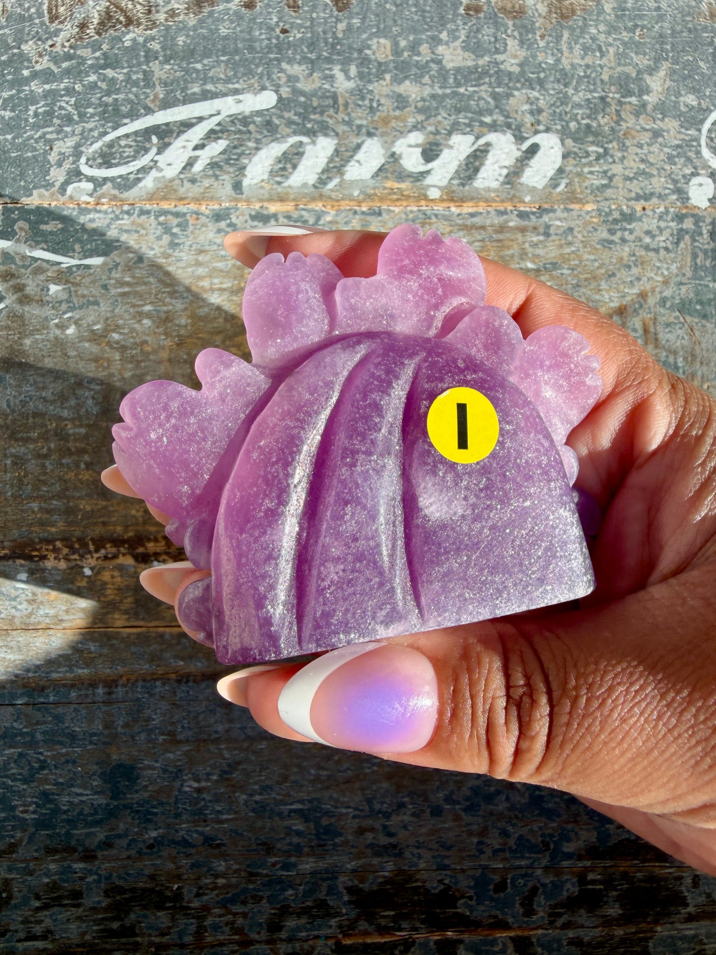 Gorgeous Hand Carved Lepidolite Flower | Opt I (self standing)