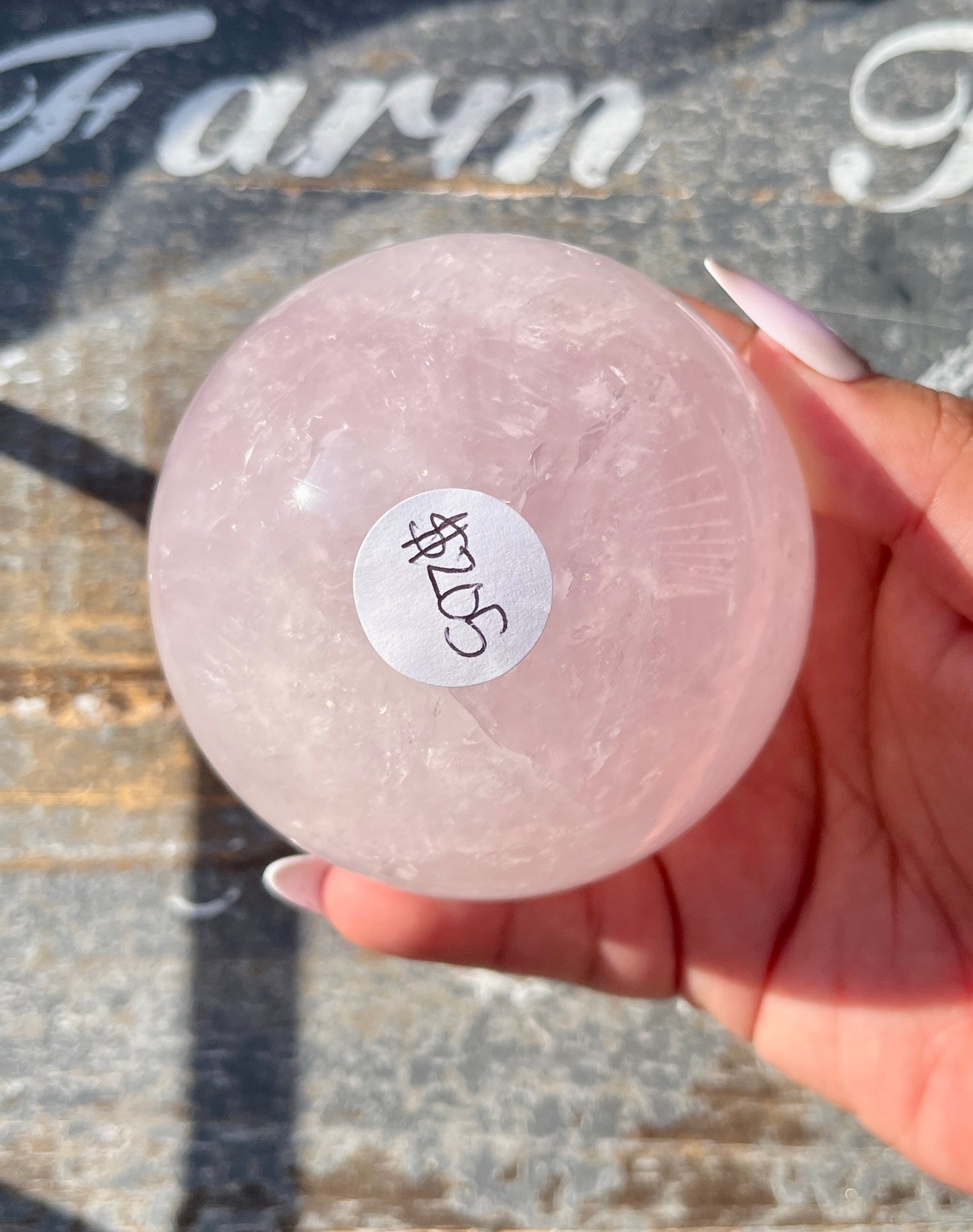 Gorgeous Jelly Lavender Rose Quartz Sphere from Madagascar