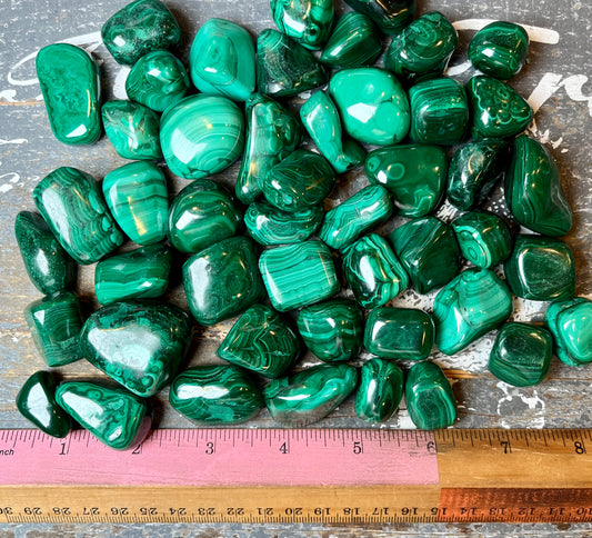 One (1) Gorgeous Malachite Tumble