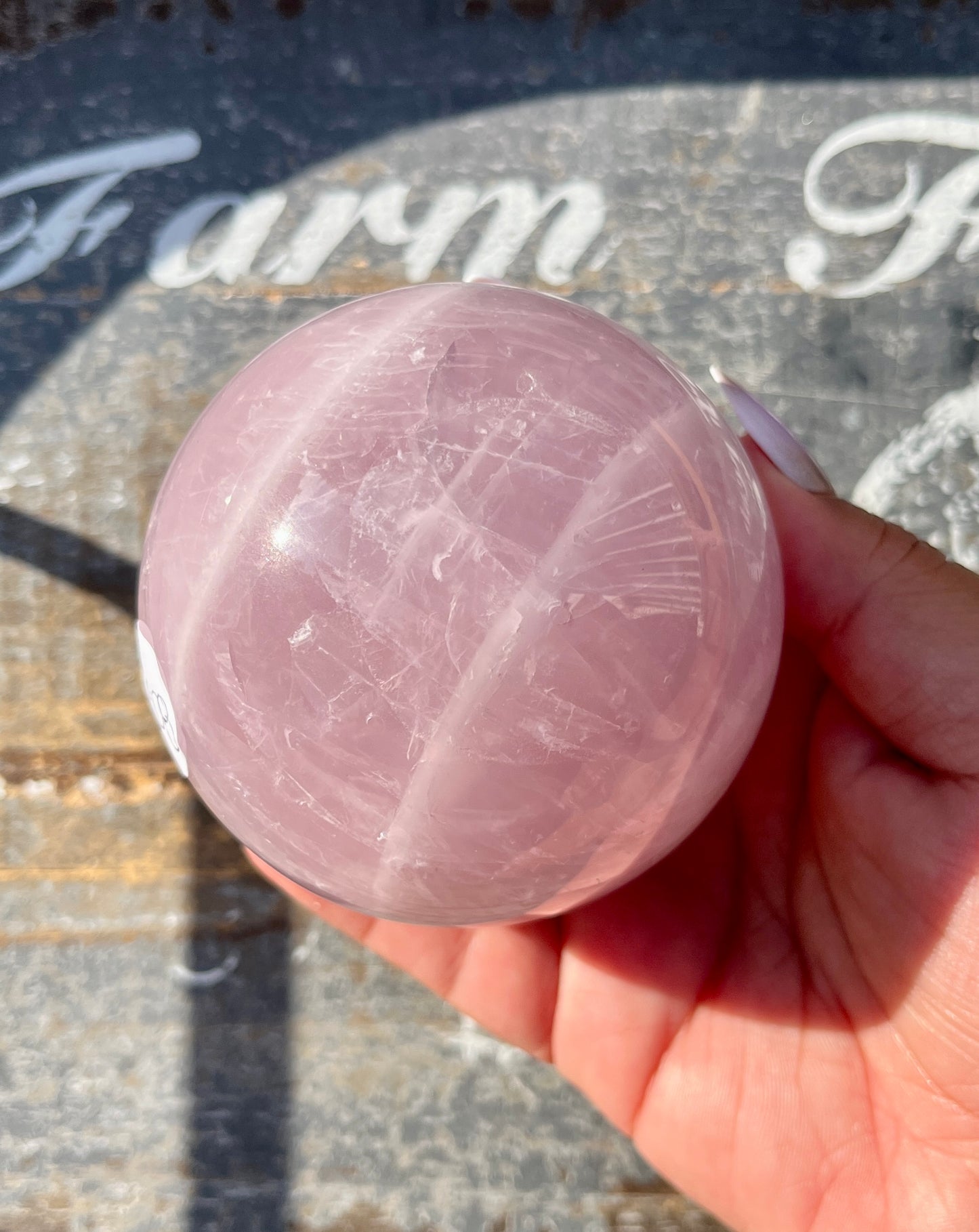 Gorgeous Jelly Lavender Rose Quartz Sphere from Madagascar