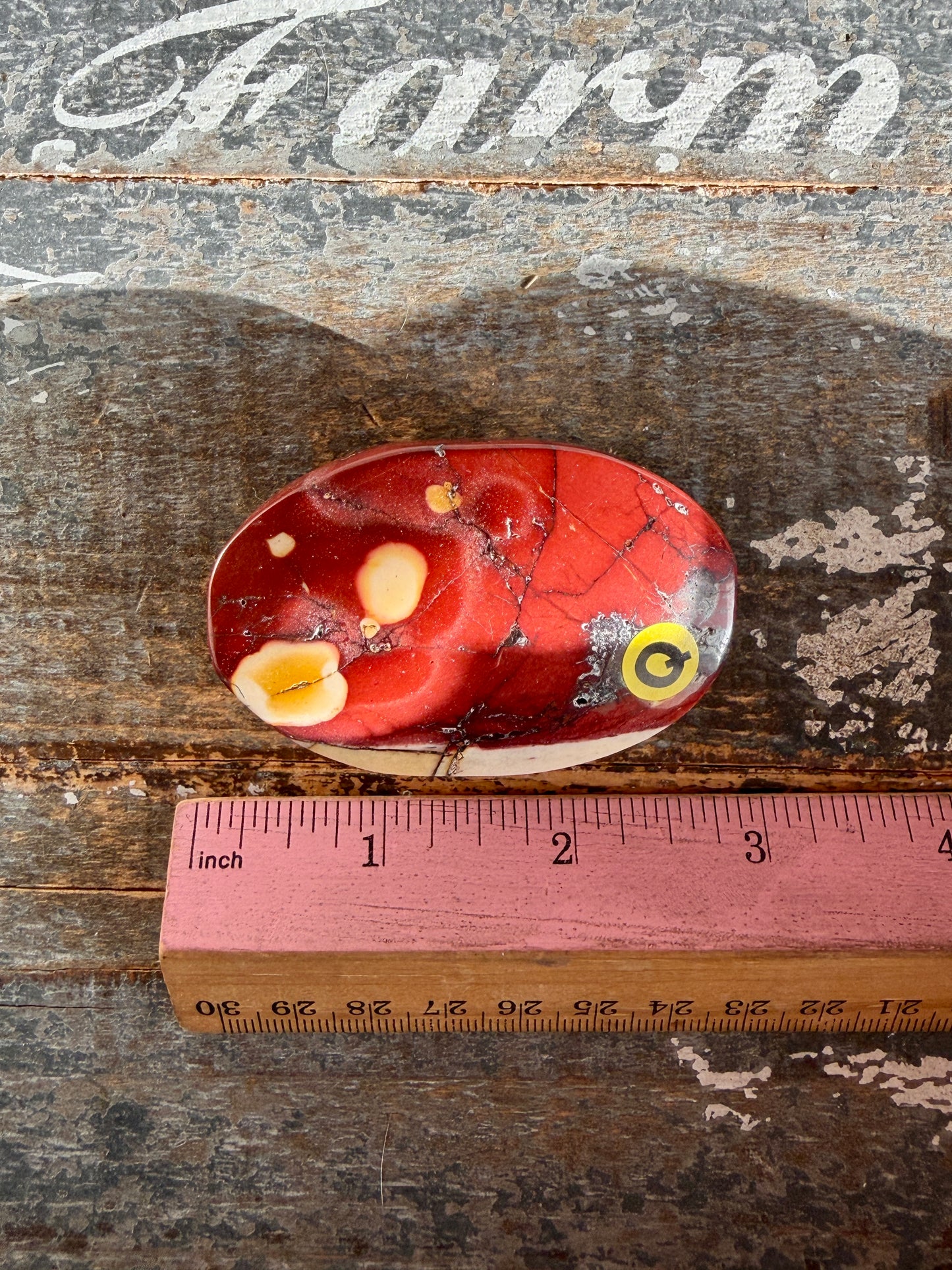 Gorgeous Mookaite Palm Stone from Australia | Opt Q