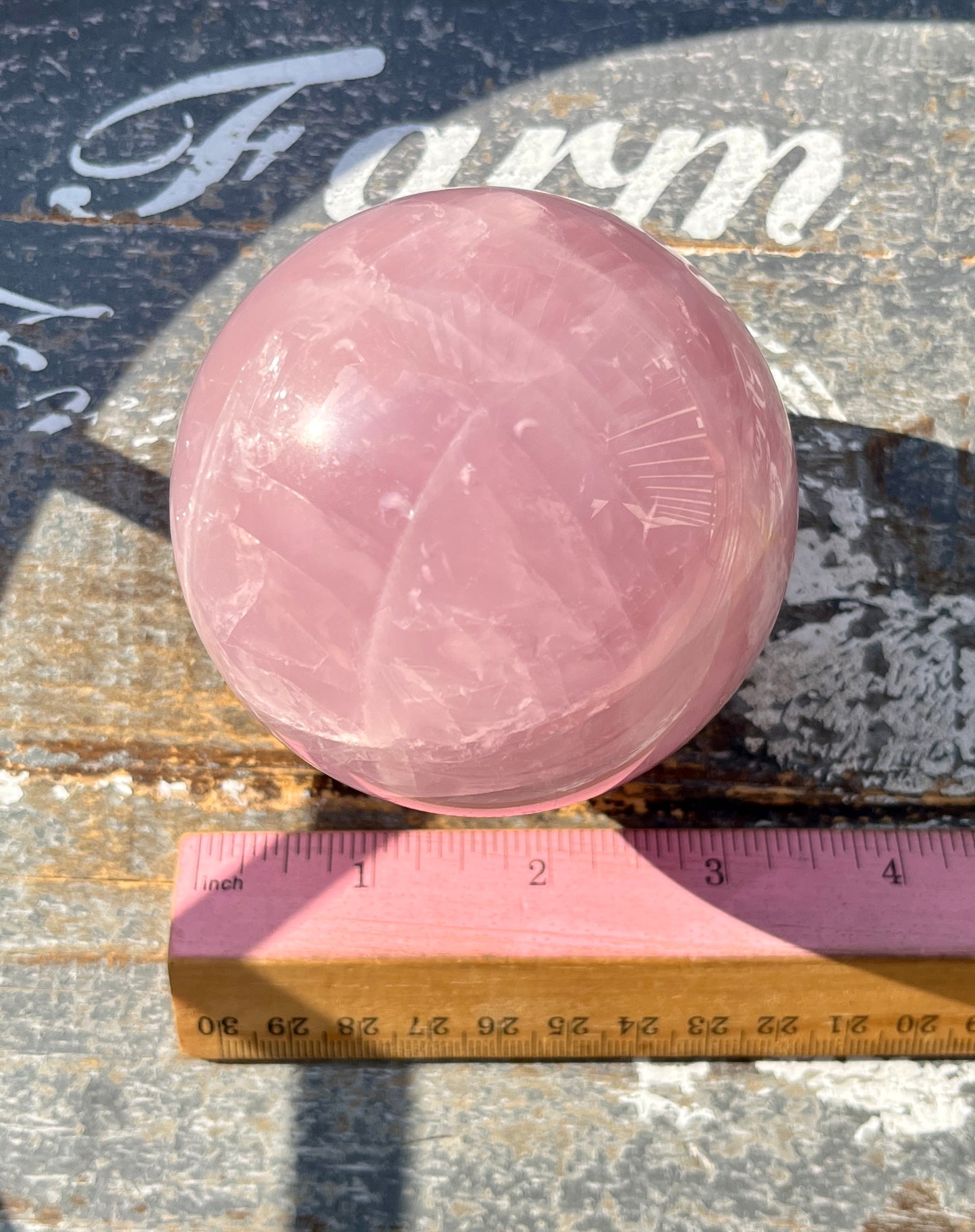 Gorgeous Jelly Lavender Rose Quartz Sphere from Madagascar