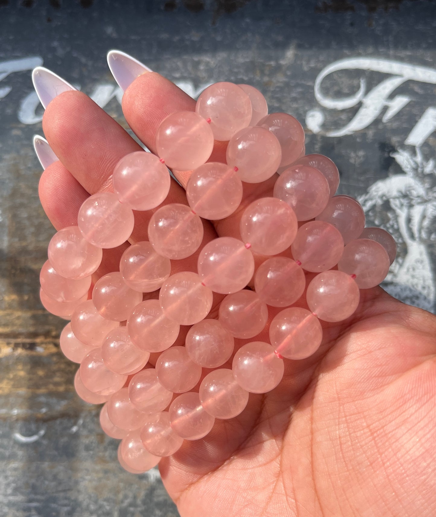 One (1) Gorgeous Grapefruit Rose Quartz Bracelet | 11-12mm