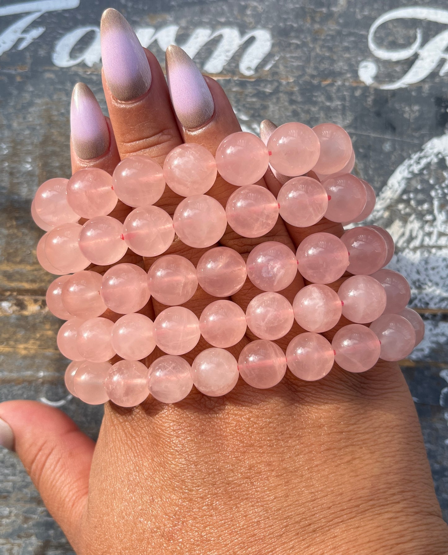 One (1) Gorgeous Grapefruit Rose Quartz Bracelet | 11-12mm