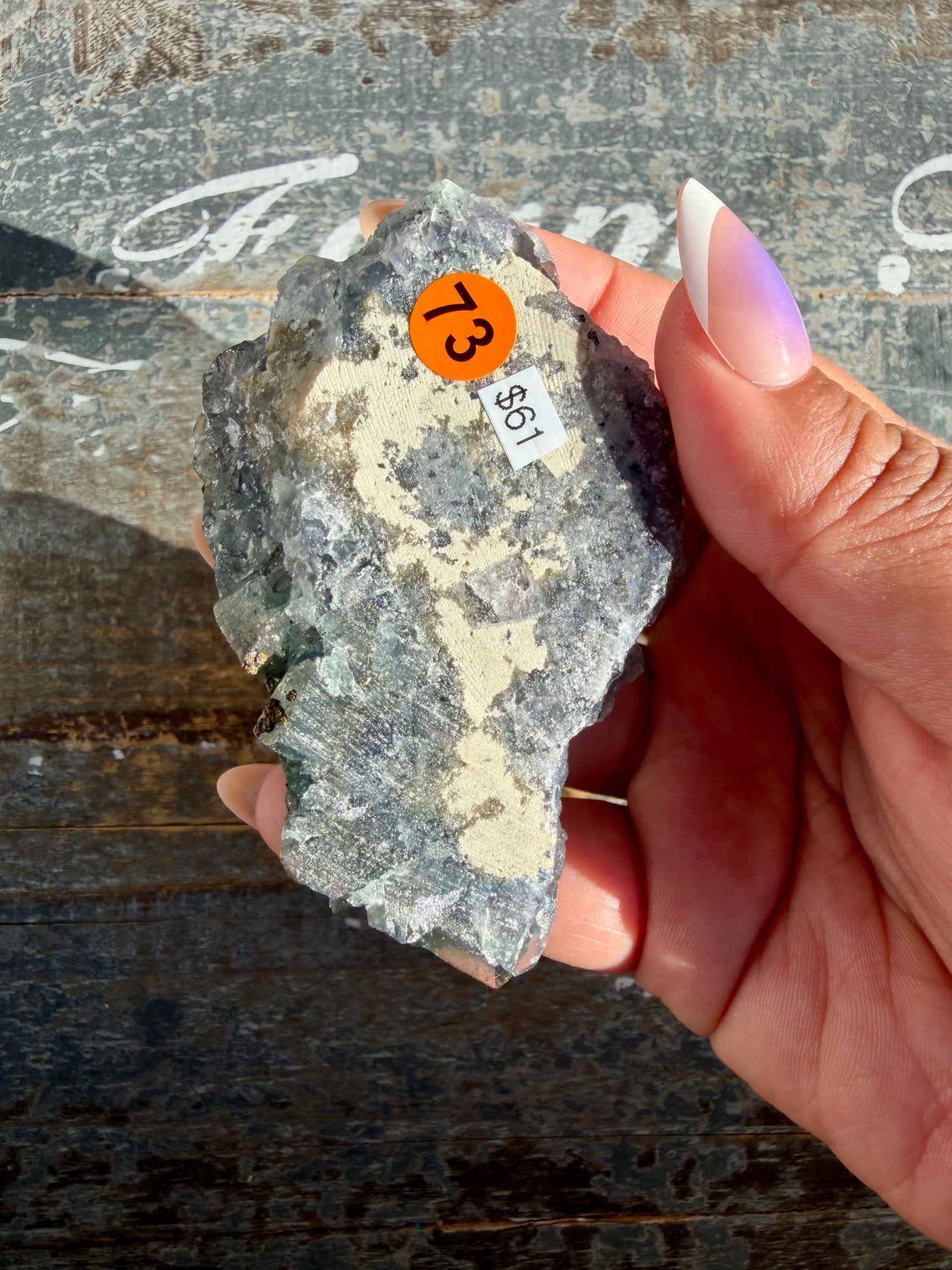 Gorgeous Cubic Dark Blue/Purple Fluorite Specimen coated in Pyrite | Opt 73
