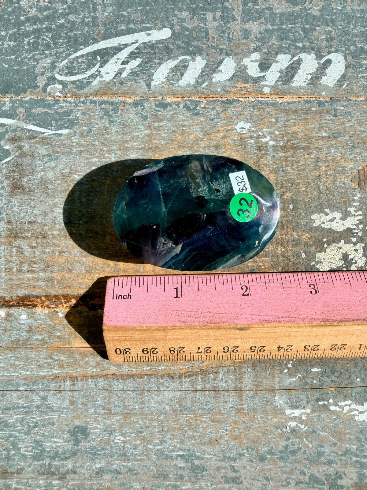 Gorgeous High Quality Rainbow Fluorite Palm Stone | China | Opt 32